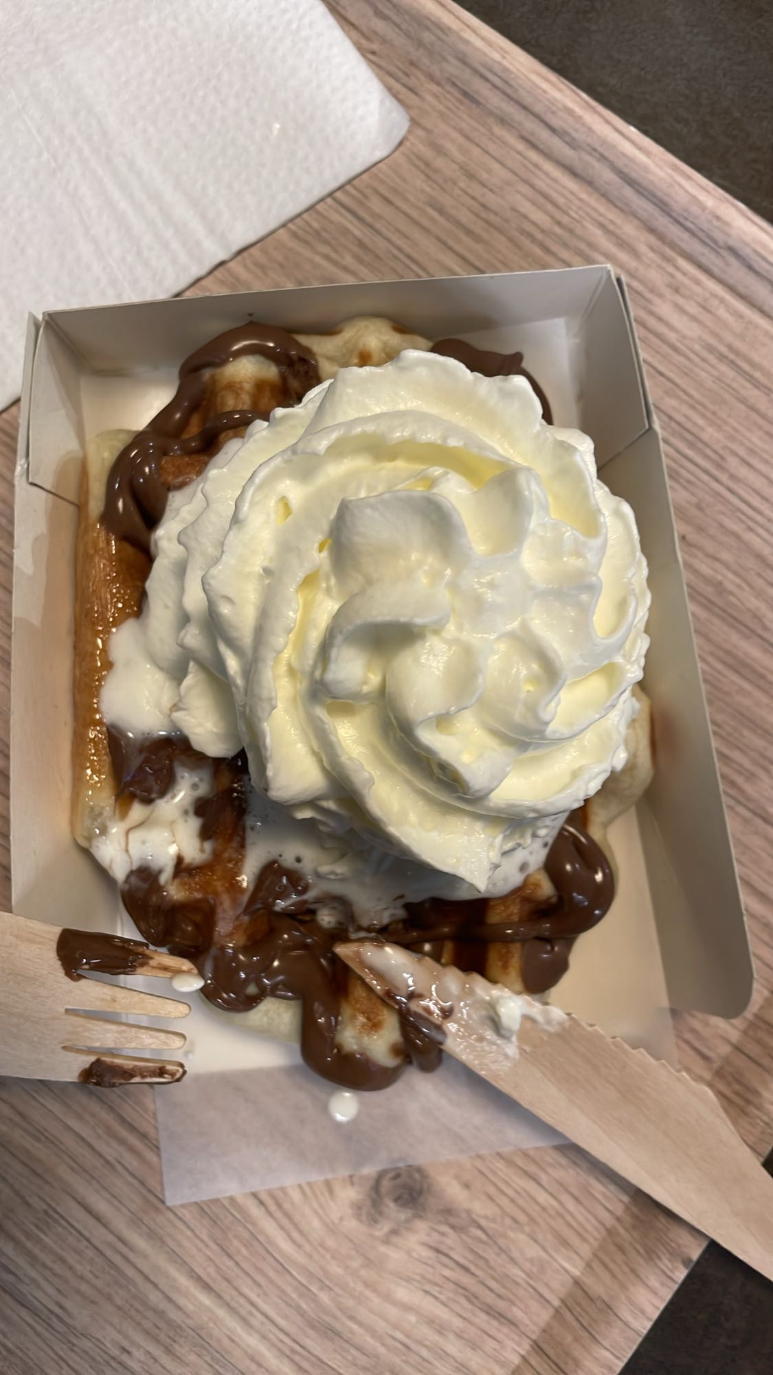 Gaufre chocolat chantilly