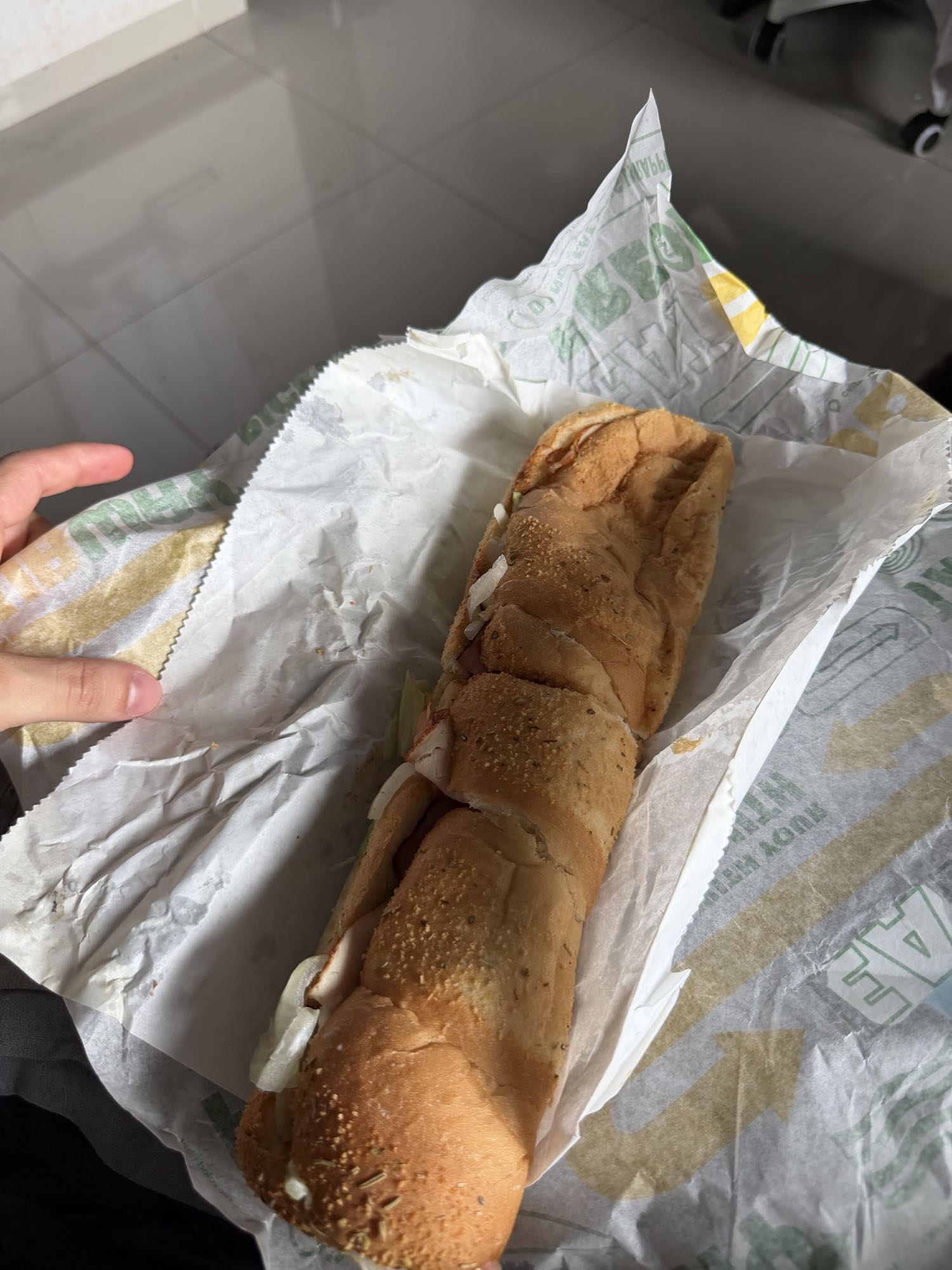 sub de pavo y queso