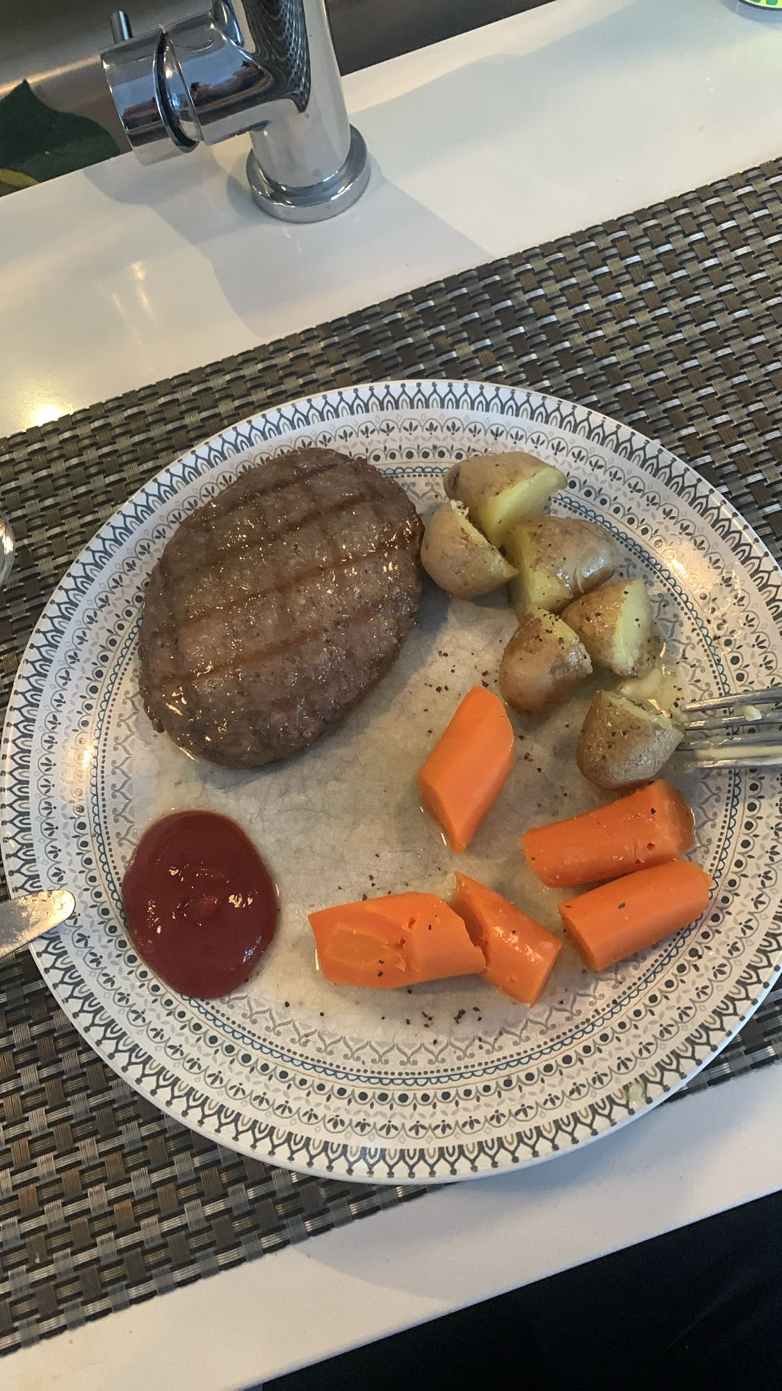 Steak haché légumes