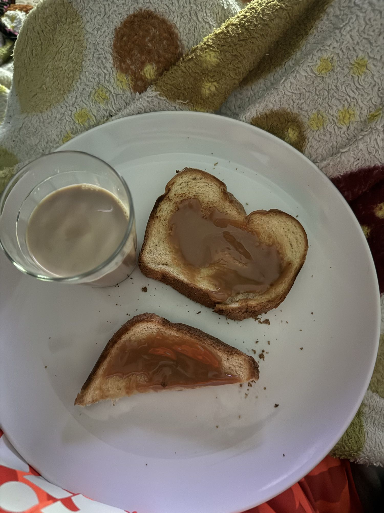 Torradas com doce e leite