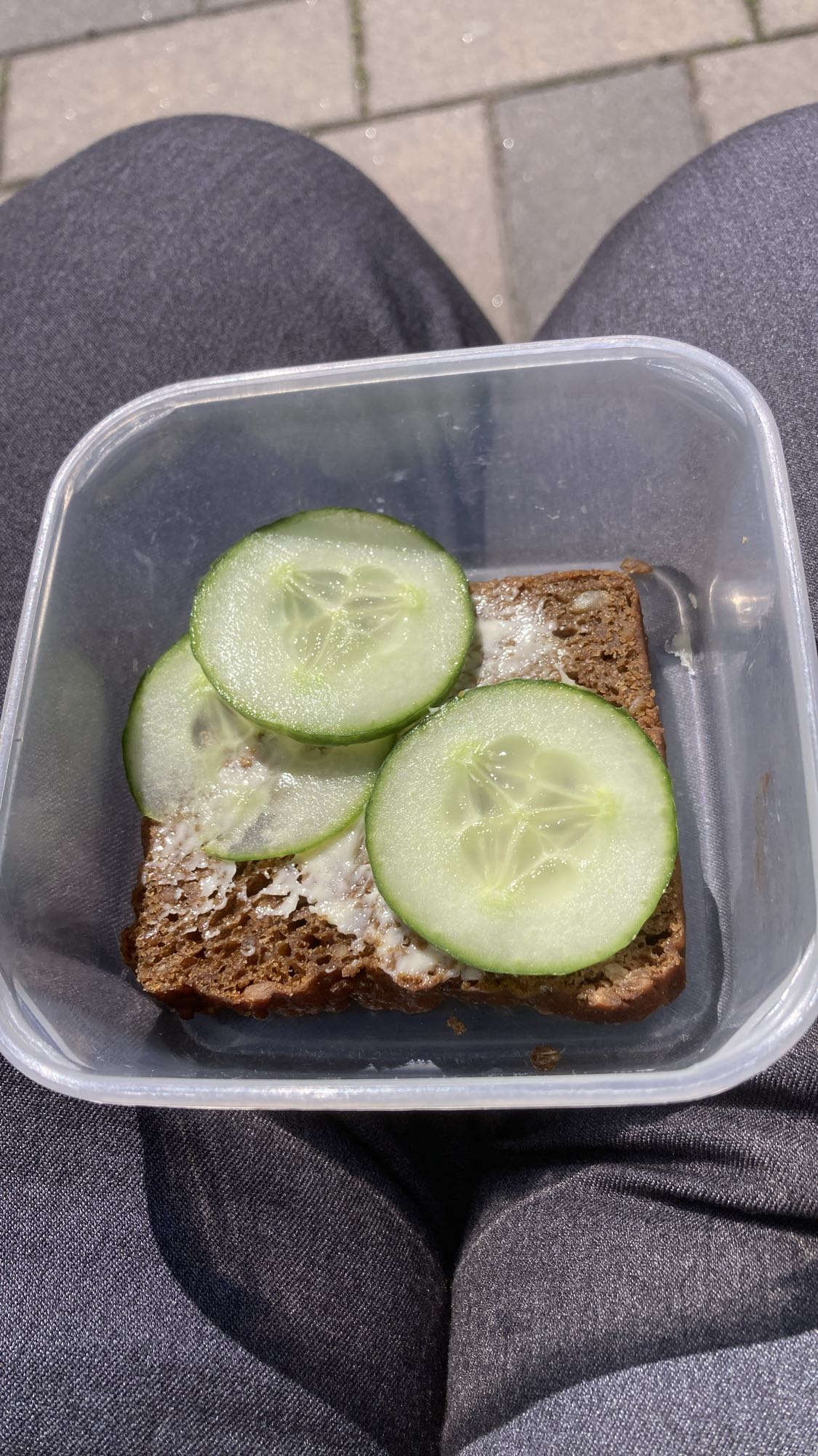 Rågbröd med gurka