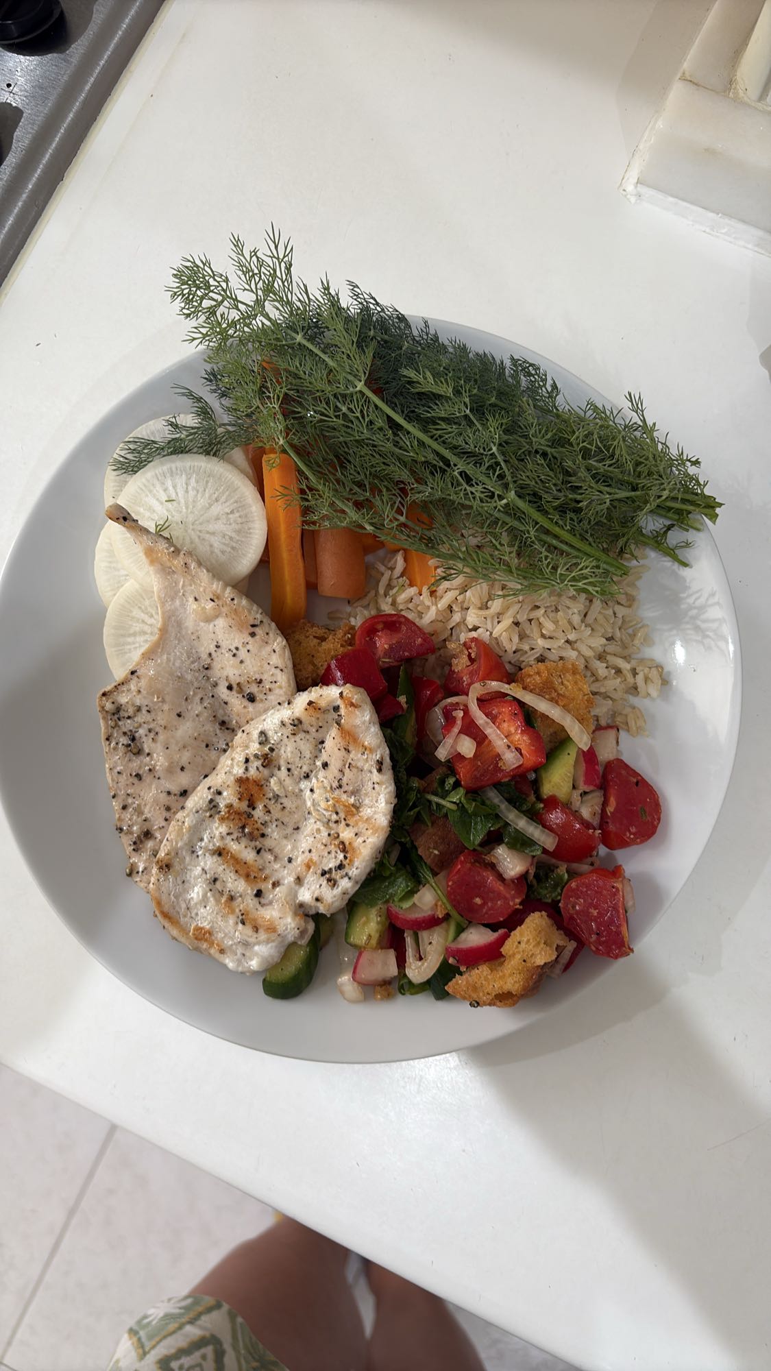Chicken Rice Salad Plate