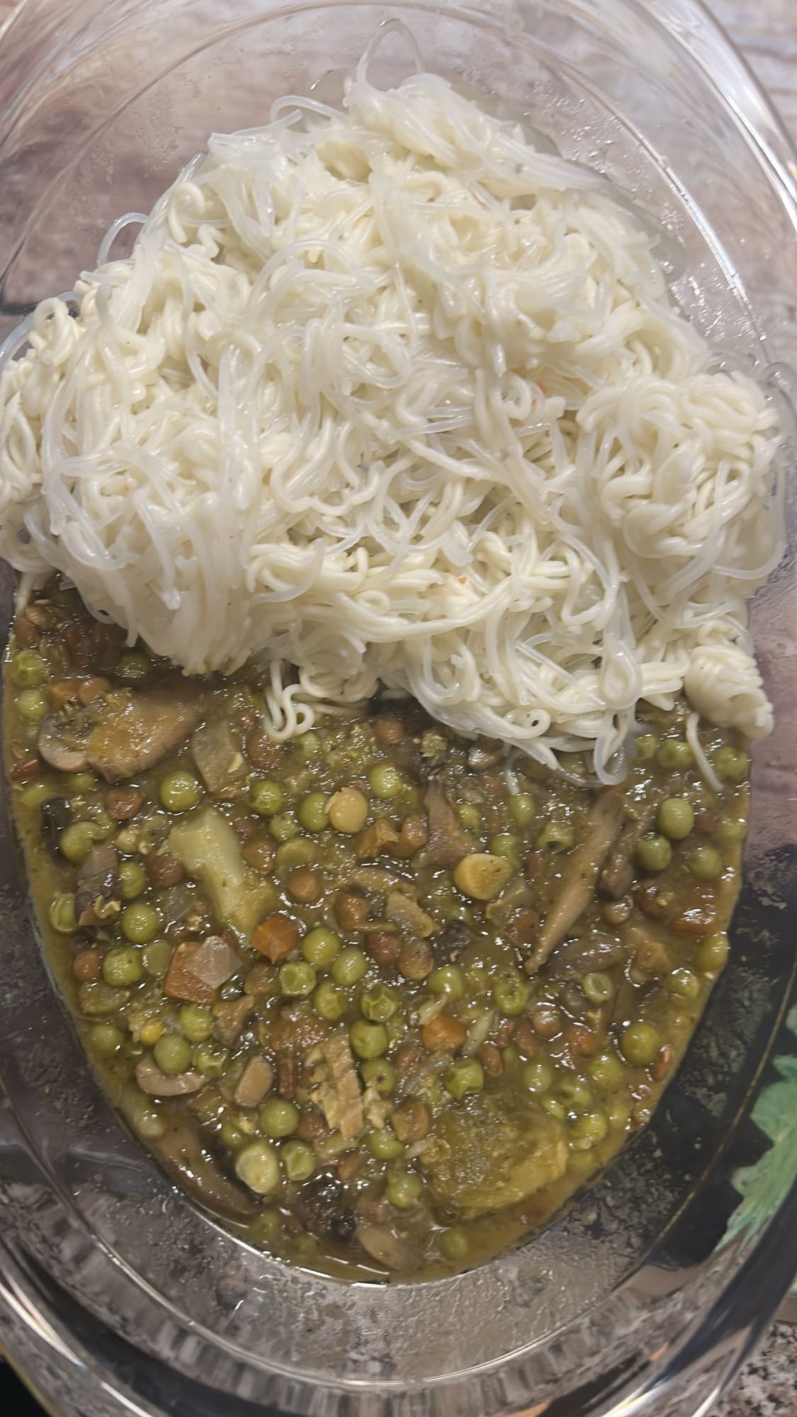 fideos con guiso vegetal