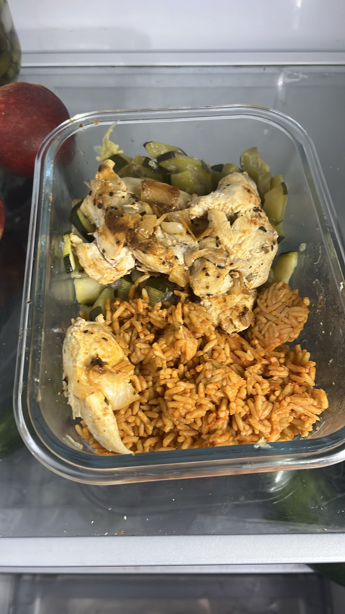 Poulet riz et courgette