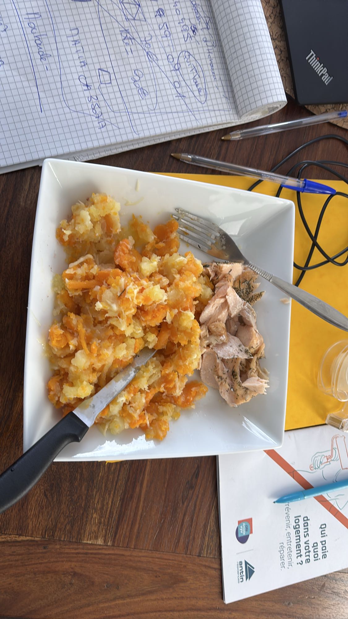 Saumon et purée mixte