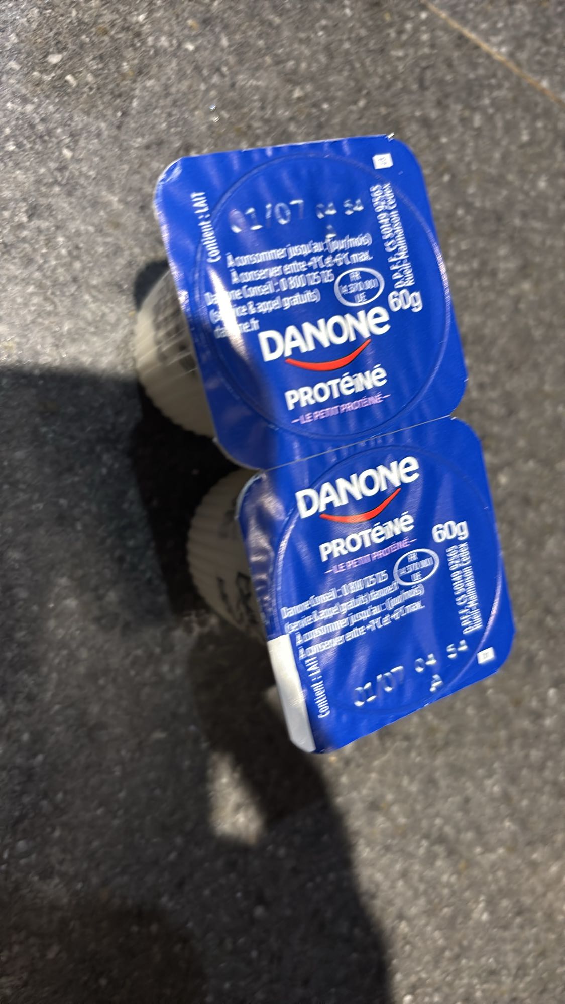 Yaourt Danone protéiné