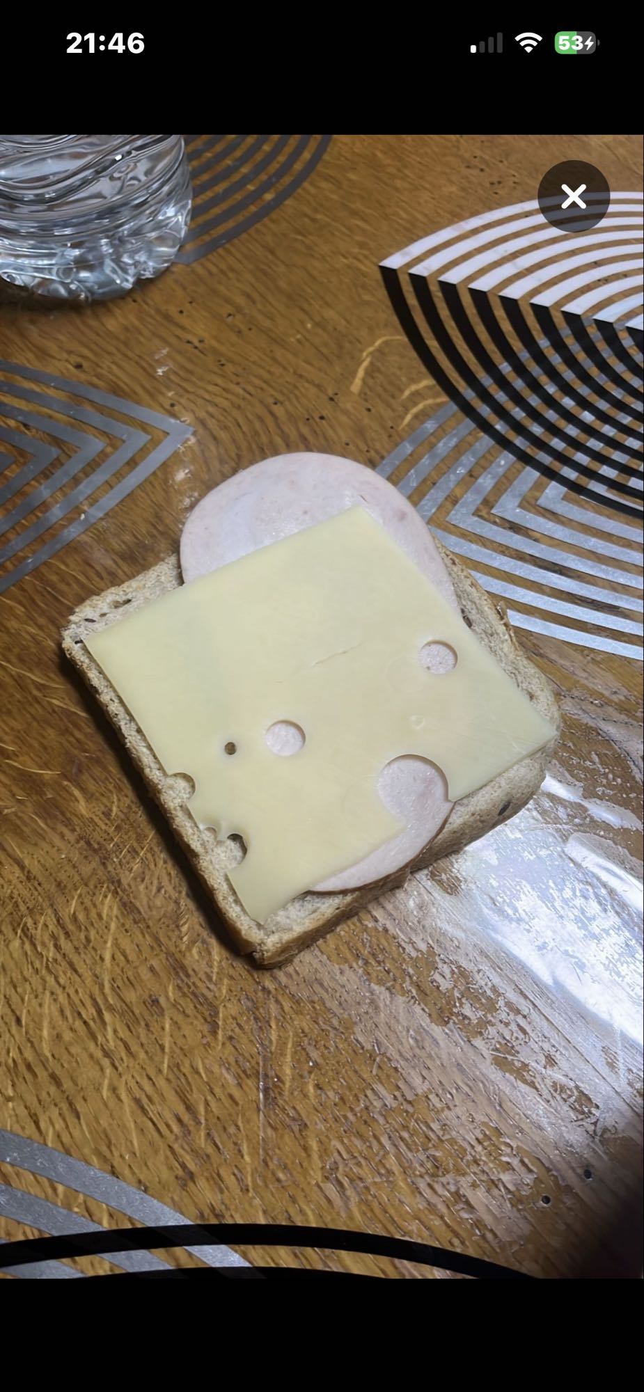 Tartine jambon fromage