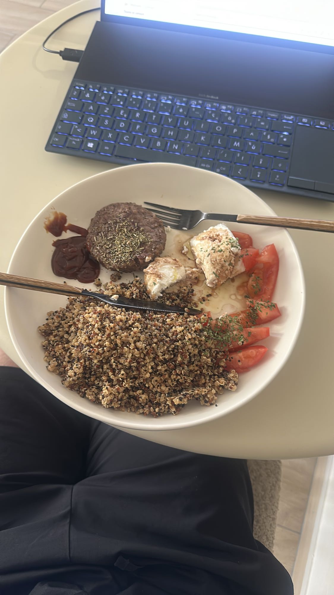 Quinoa steak et tomate