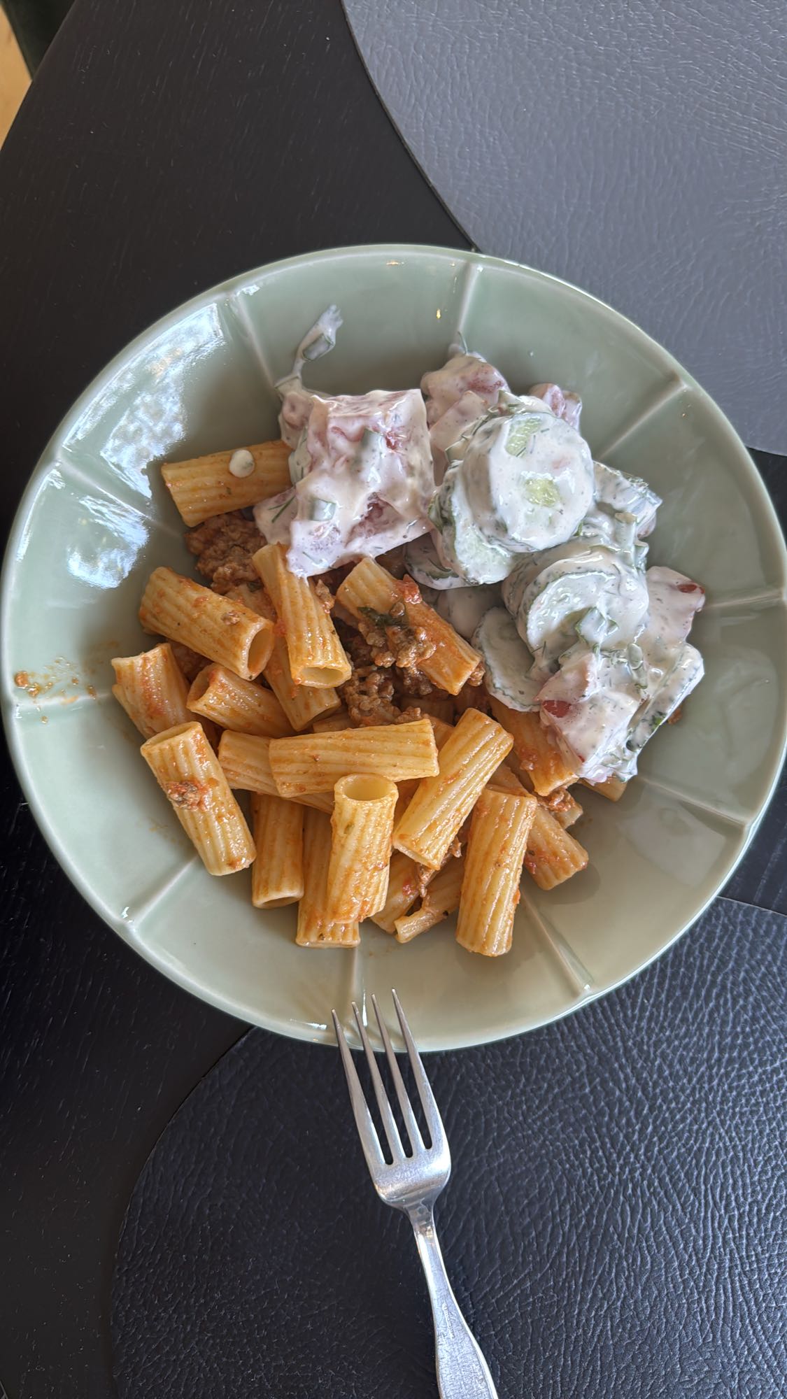 Rigatoni with Cucumber Salad
