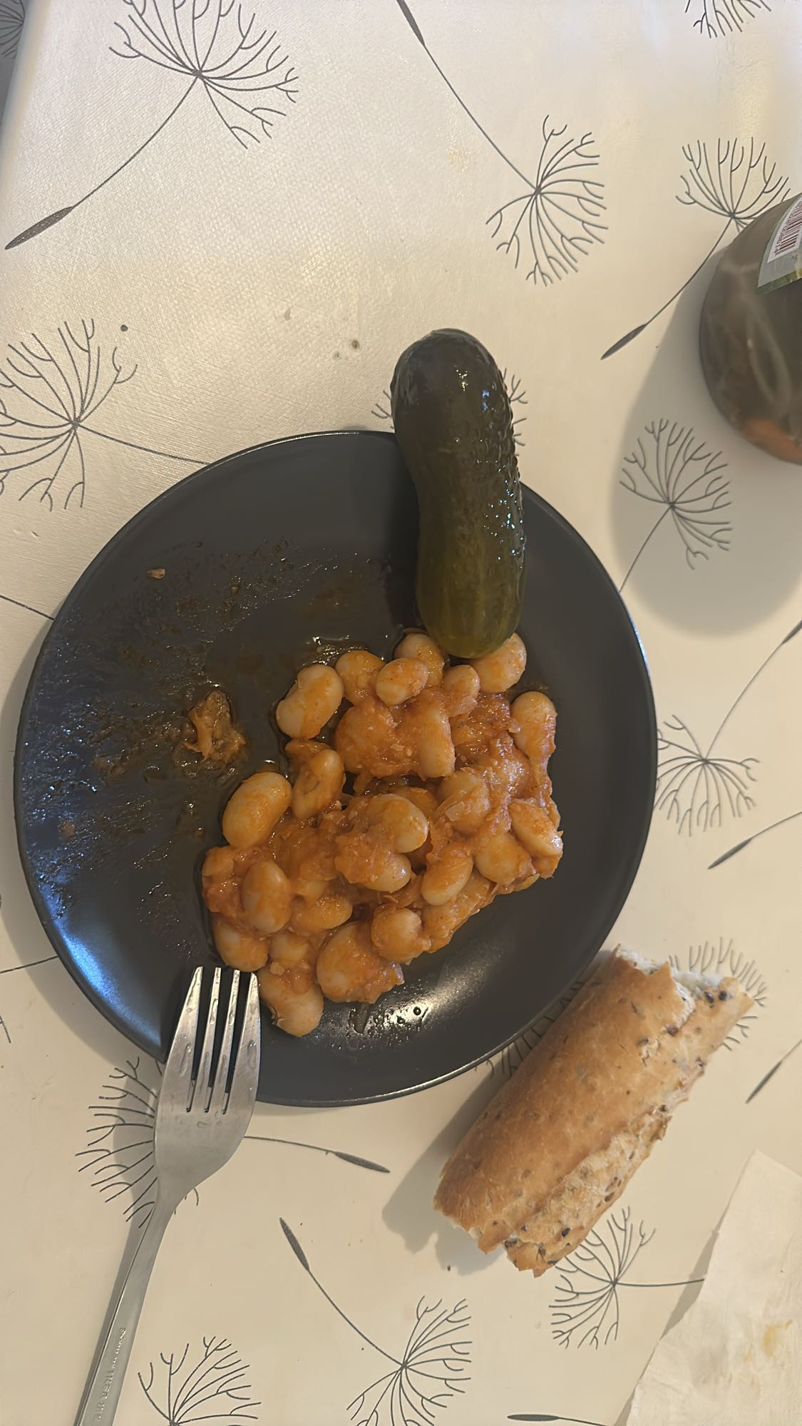 Beans with Pickle Bread
