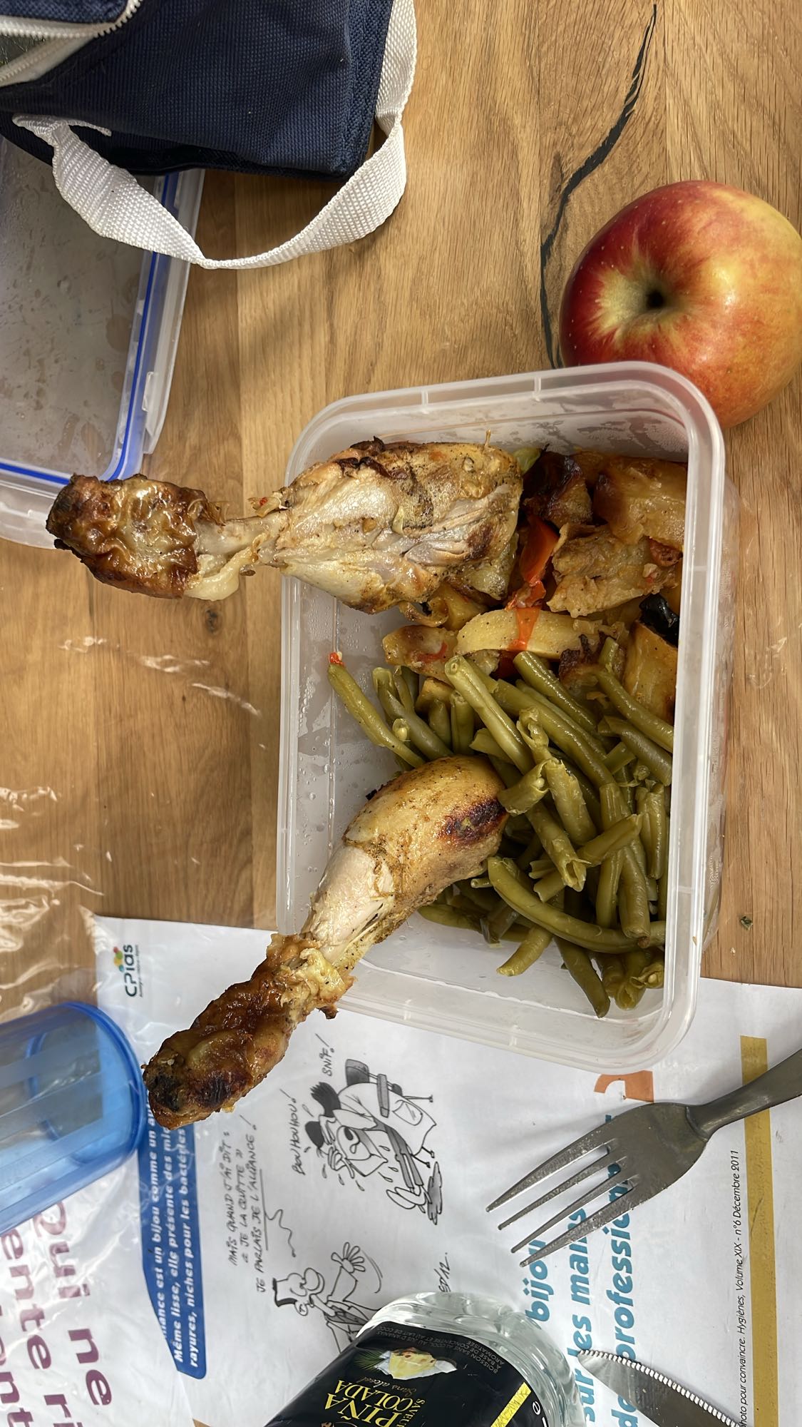 Poulet haricots pomme