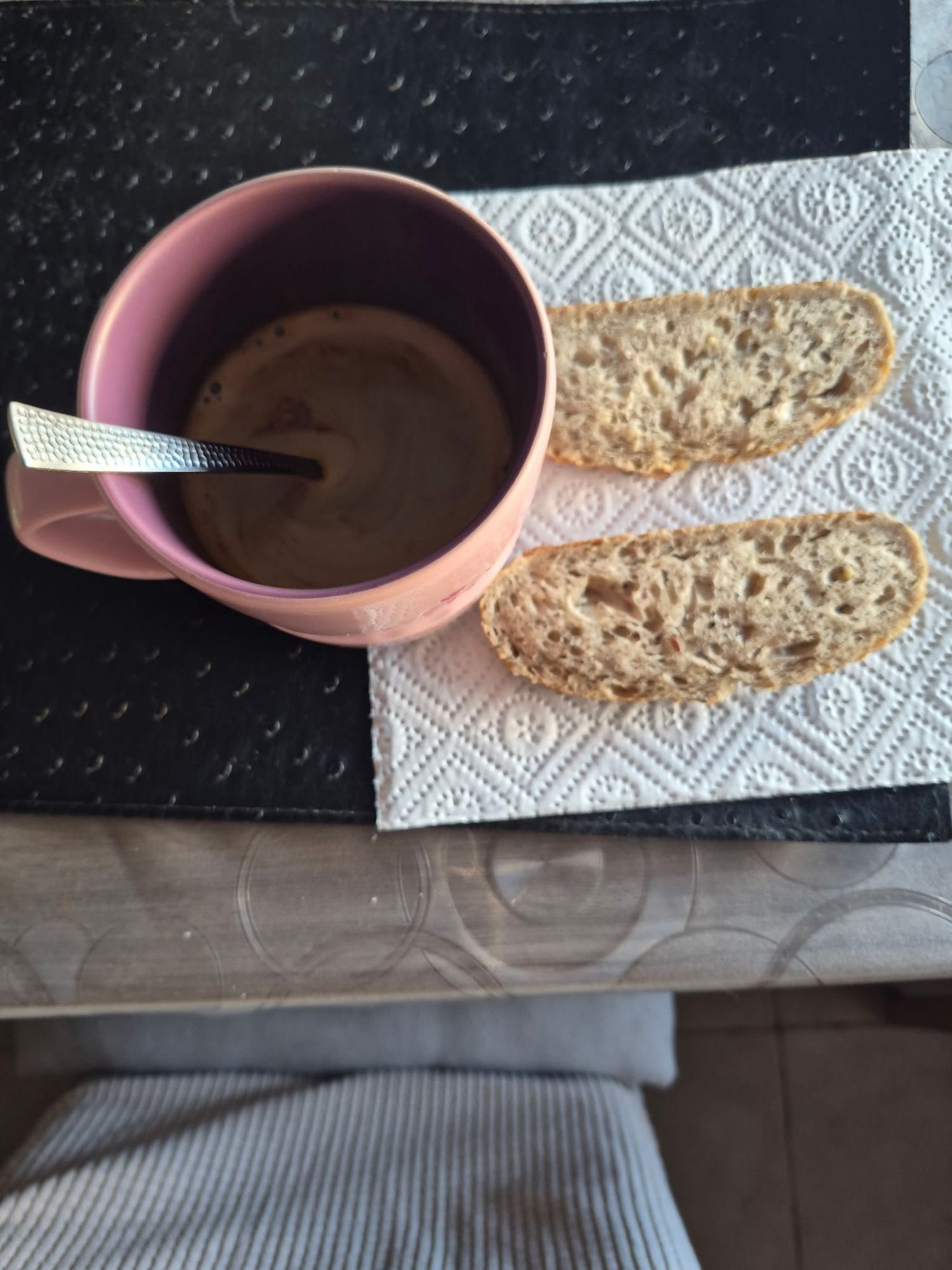 Café au lait et pain