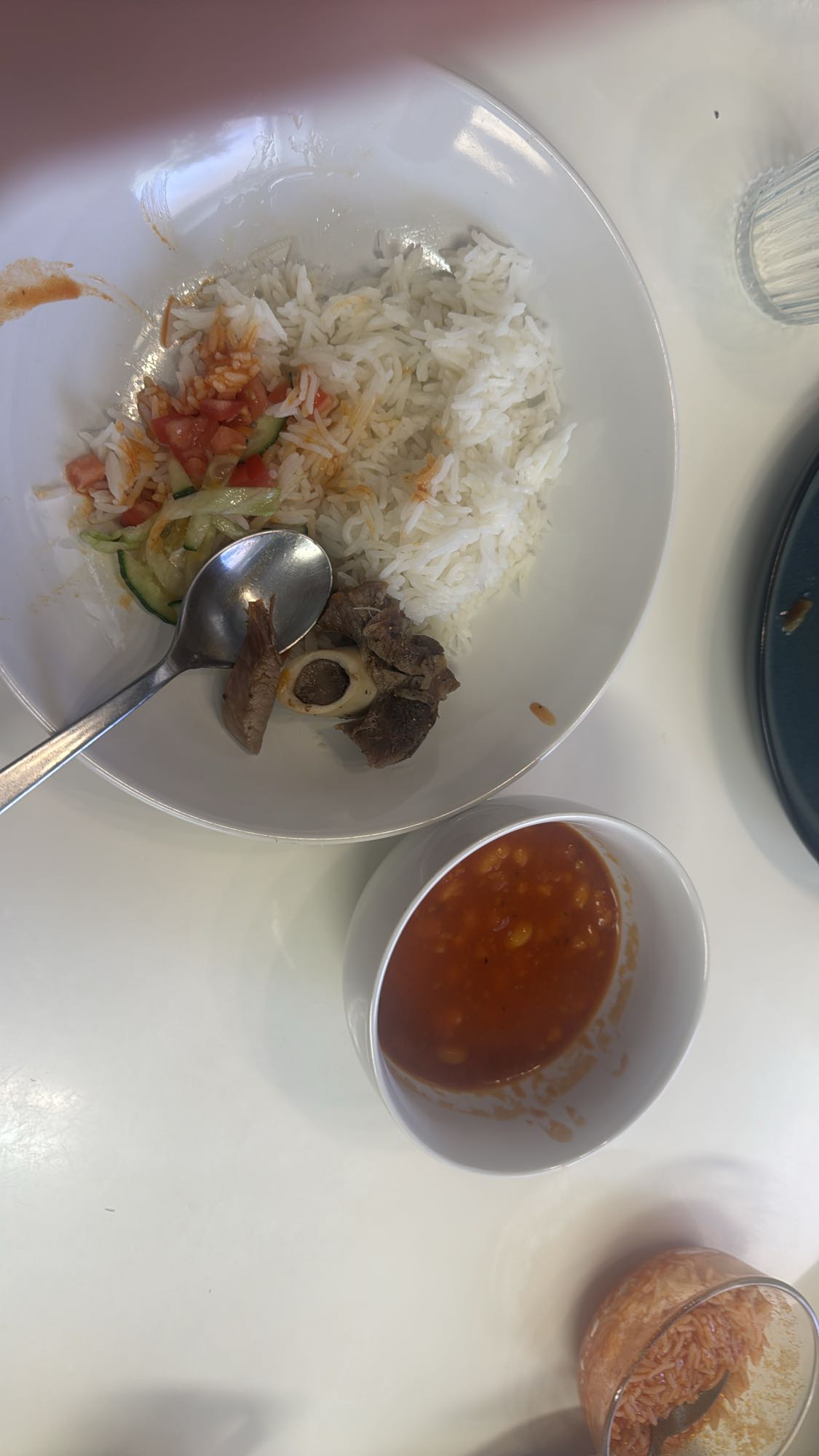 Ris med kött och soppa