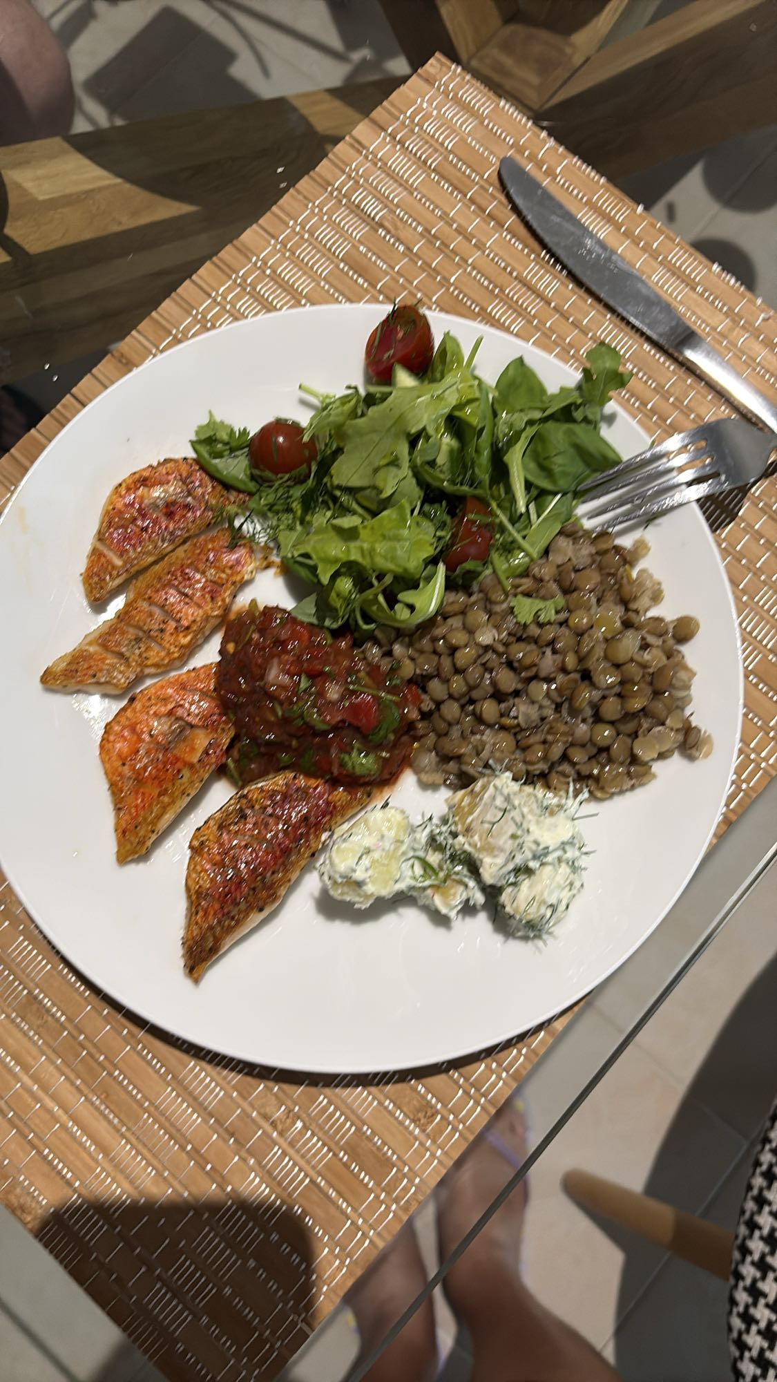 Red Mullet Potato Salad Plate
