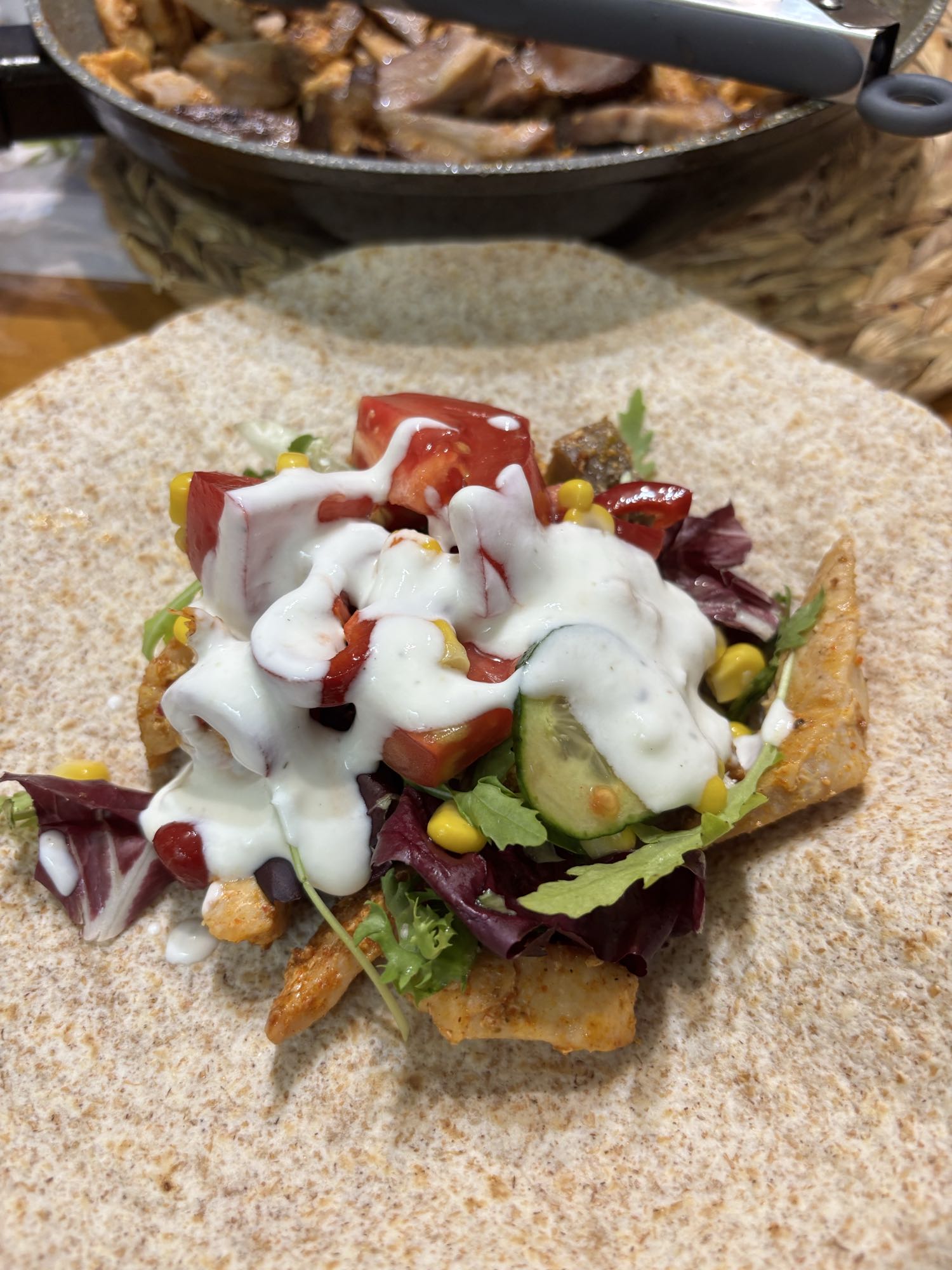 Csirkés tortilla