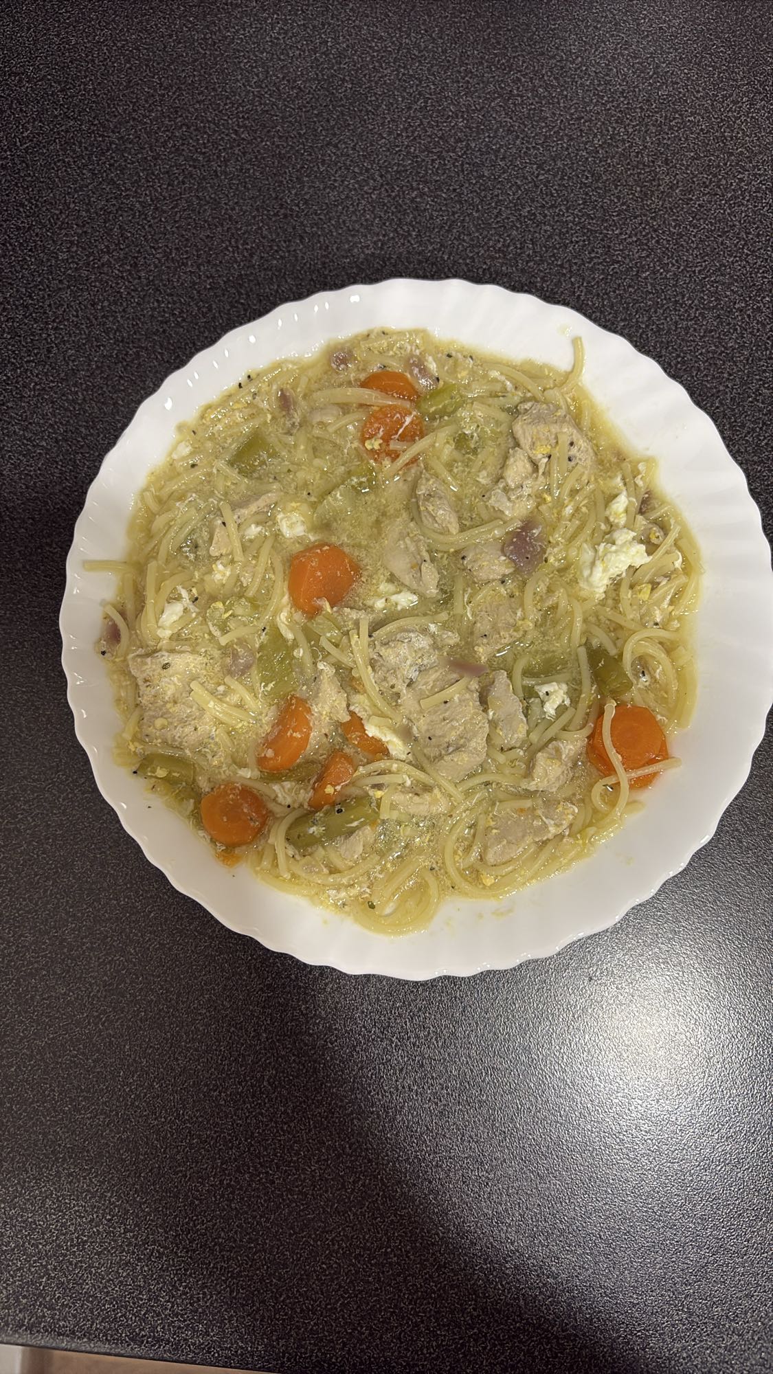 Kyllingsuppe med pasta