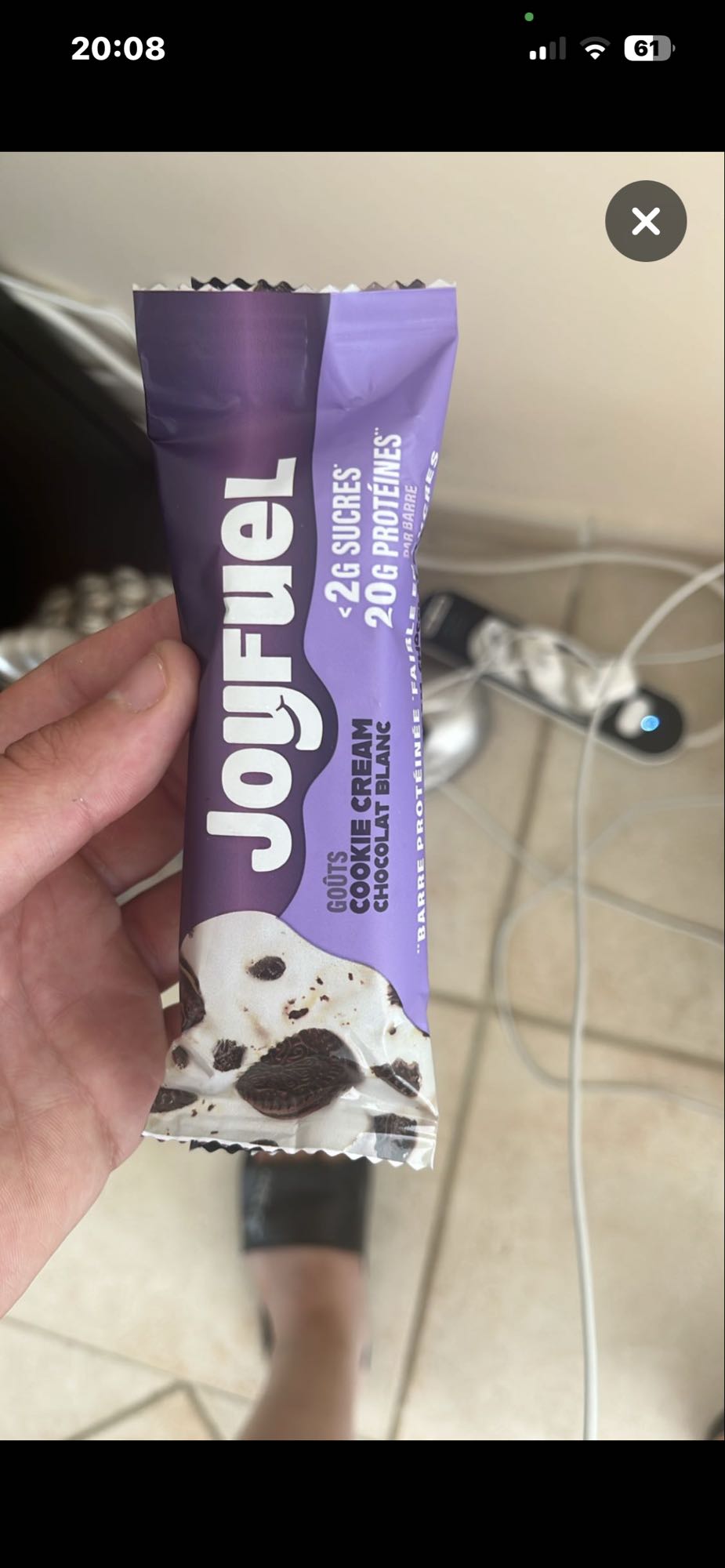 Barre protéinée cookie
