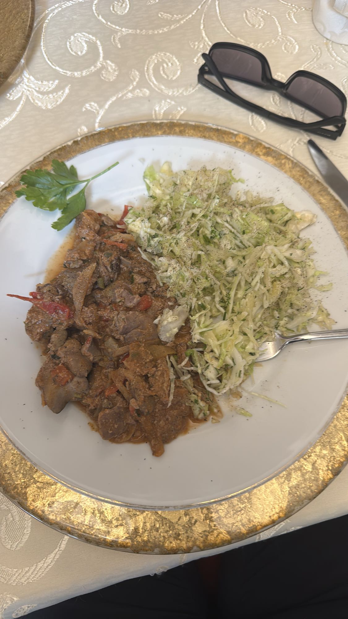 Liver Stew with Slaw