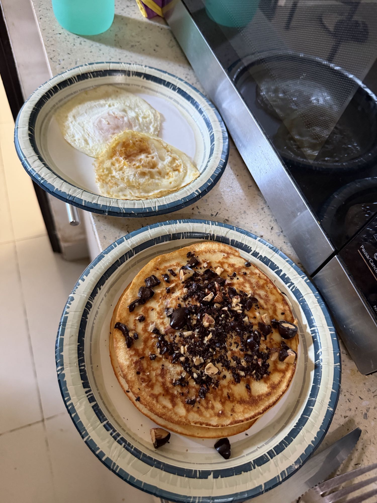 panqueque con huevos y proteína