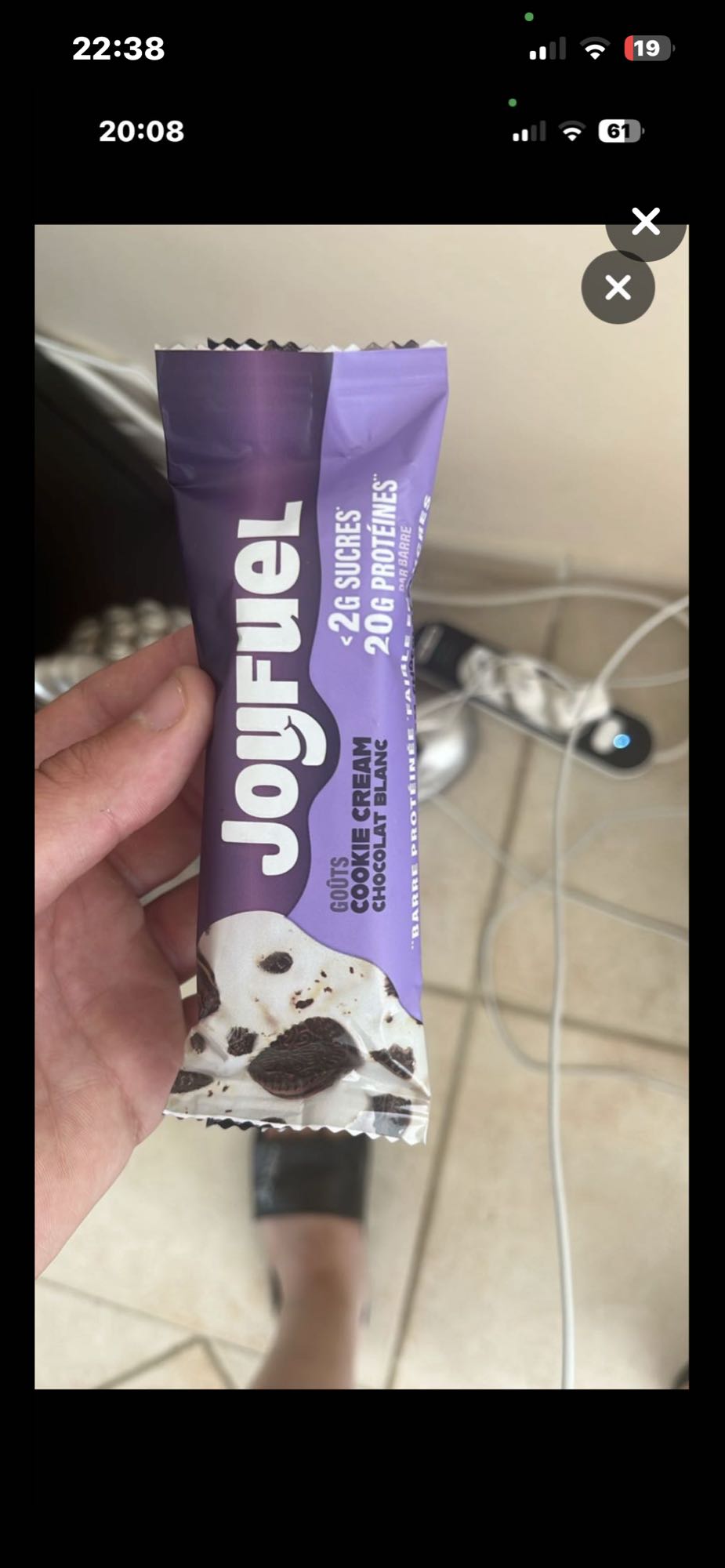Barre protéinée cookies