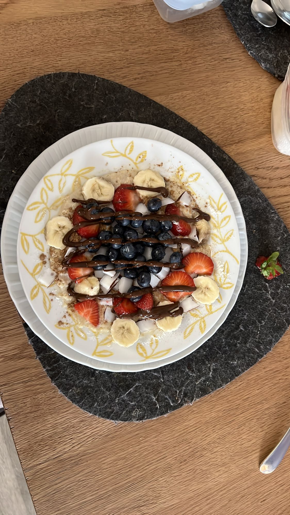 Porridge con frutta