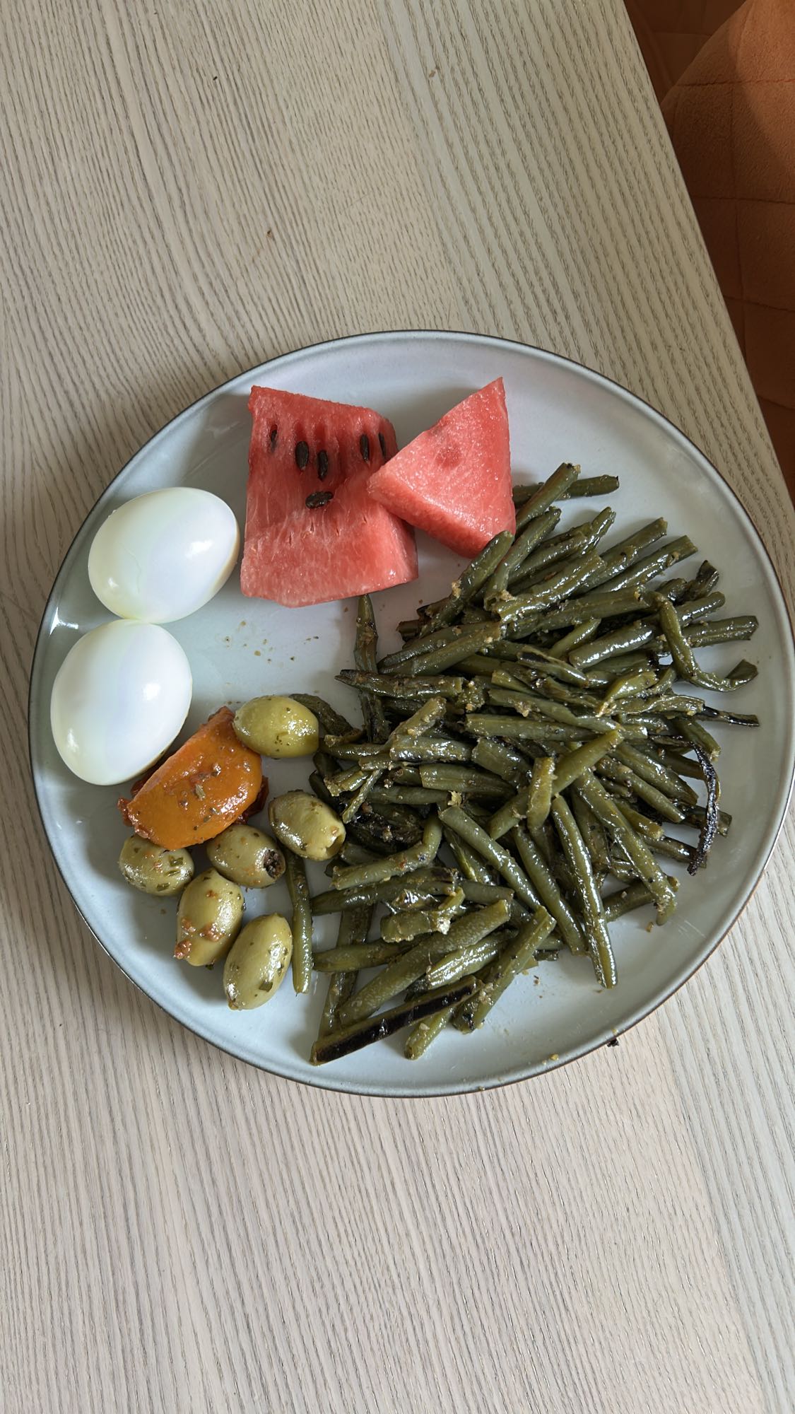 Eggs Beans and Fruit