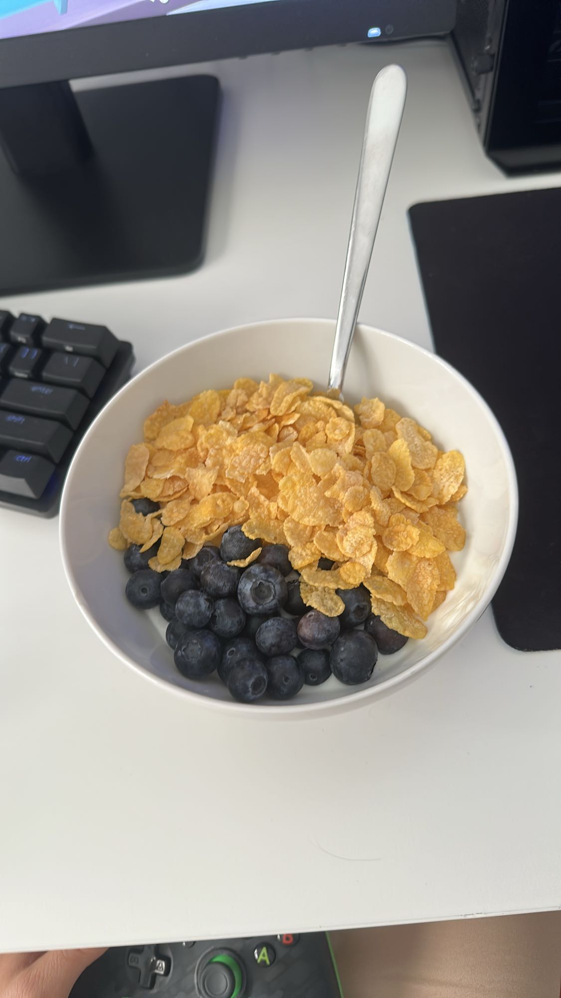 cereal con arándanos