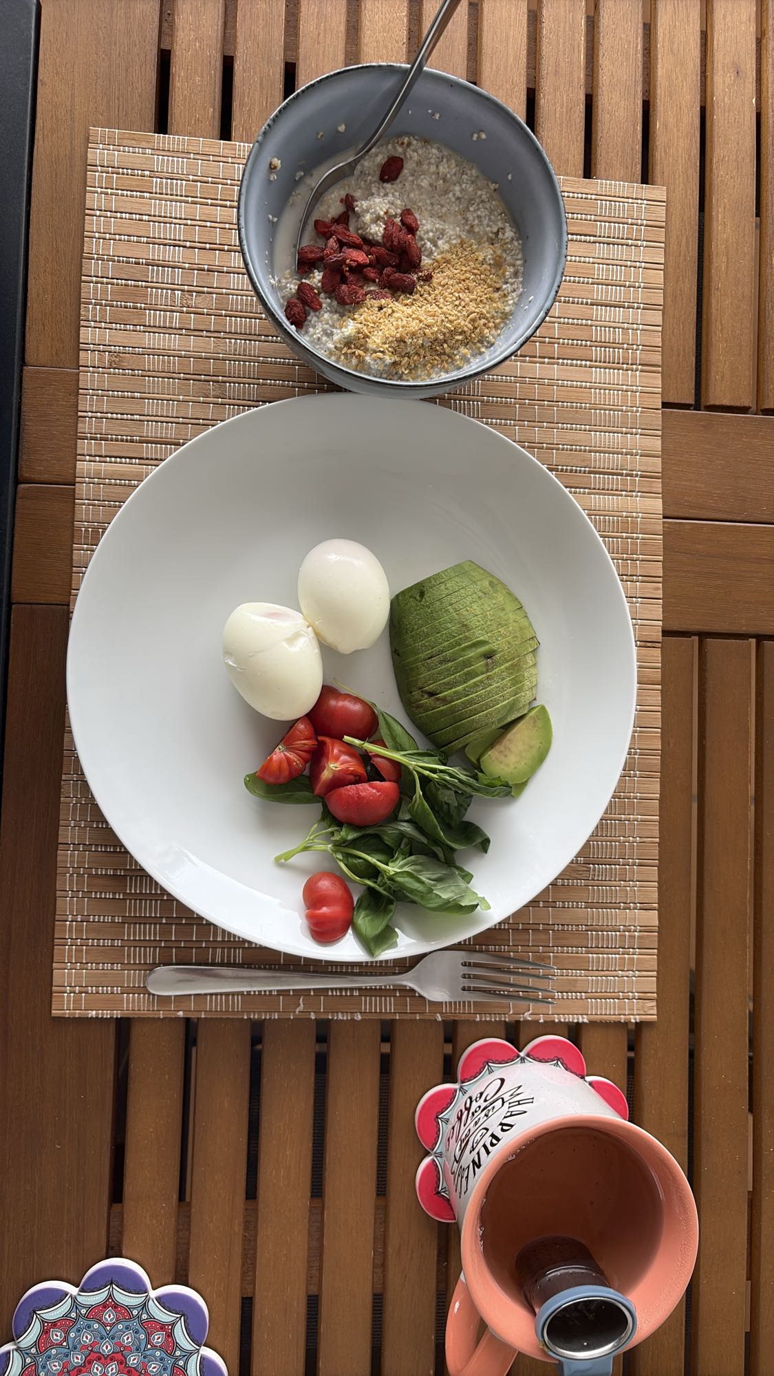 Egg Avocado Oat Bowl