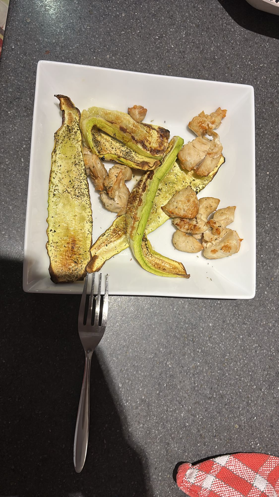 Poulet et courgette