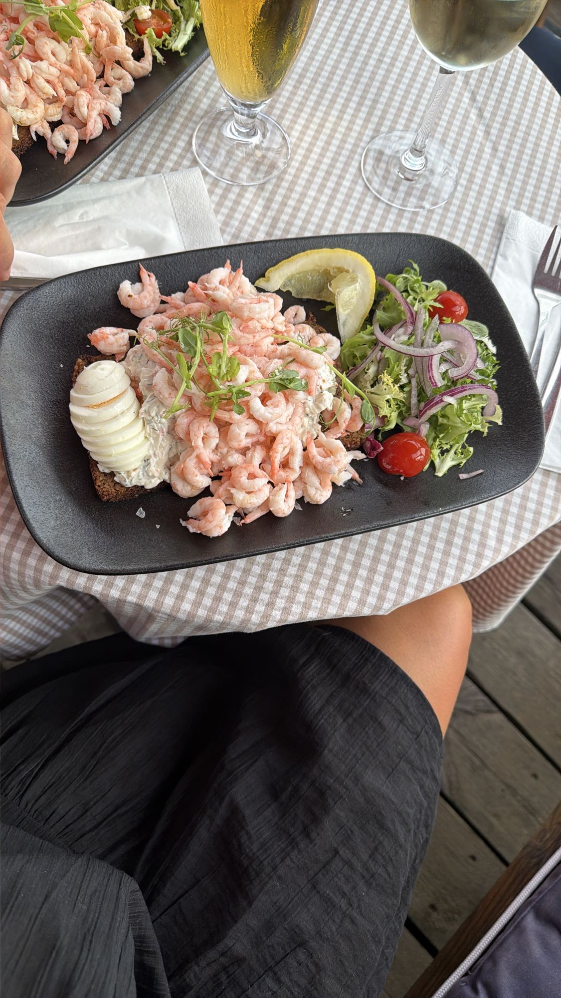 Räkmacka med ägg
