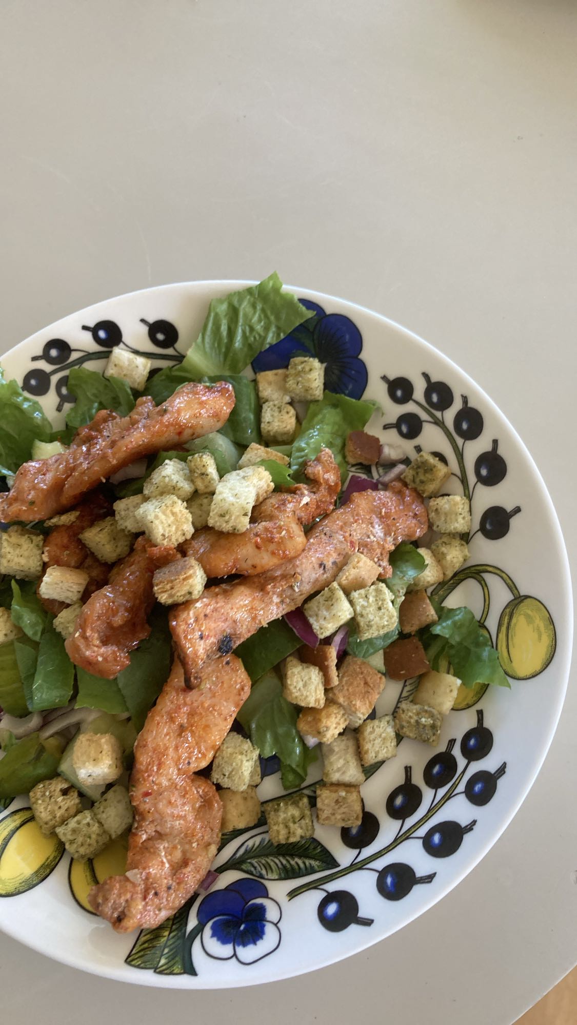Kycklingsallad med krutonger