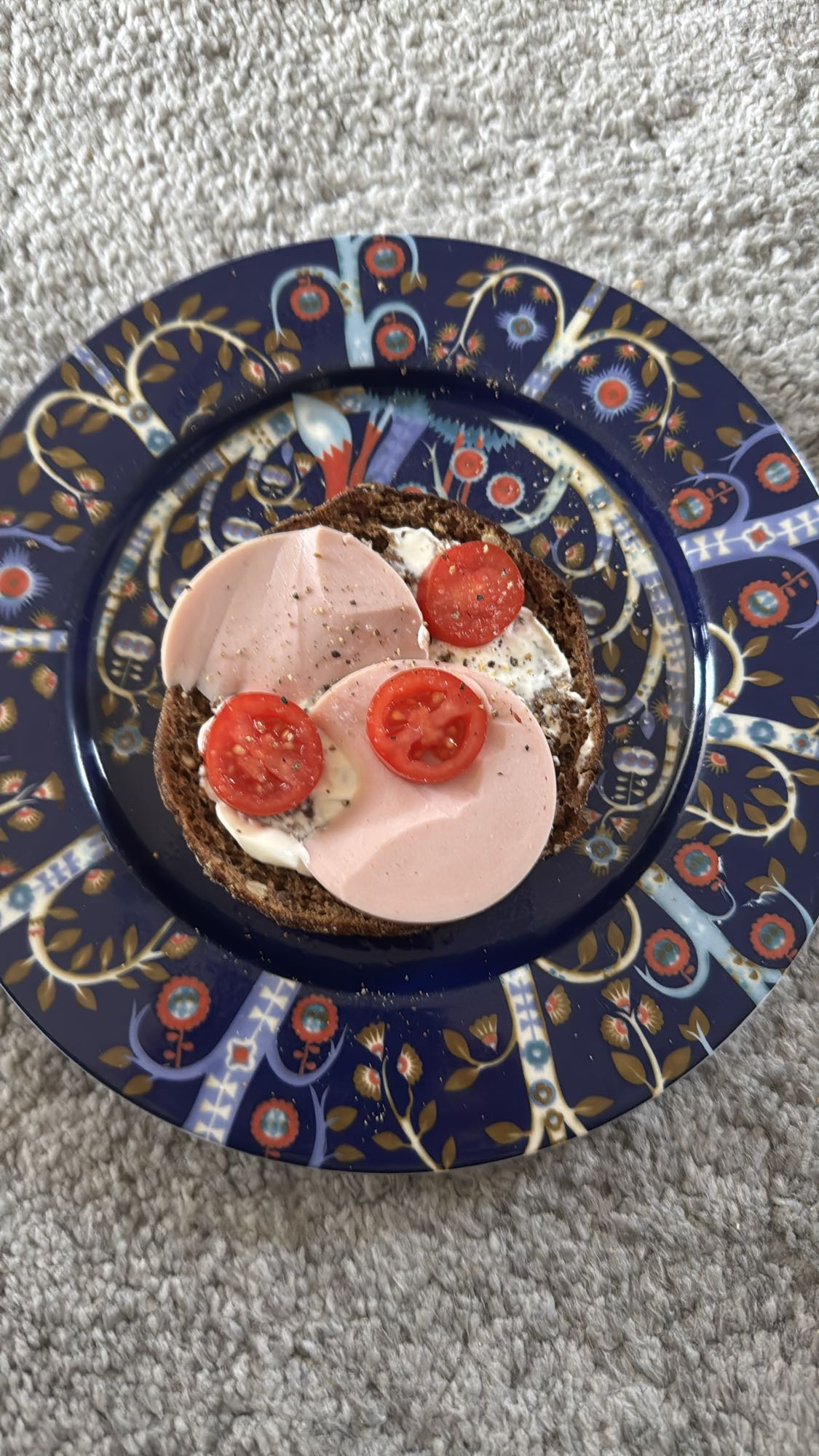 Open Faced Ham Toast