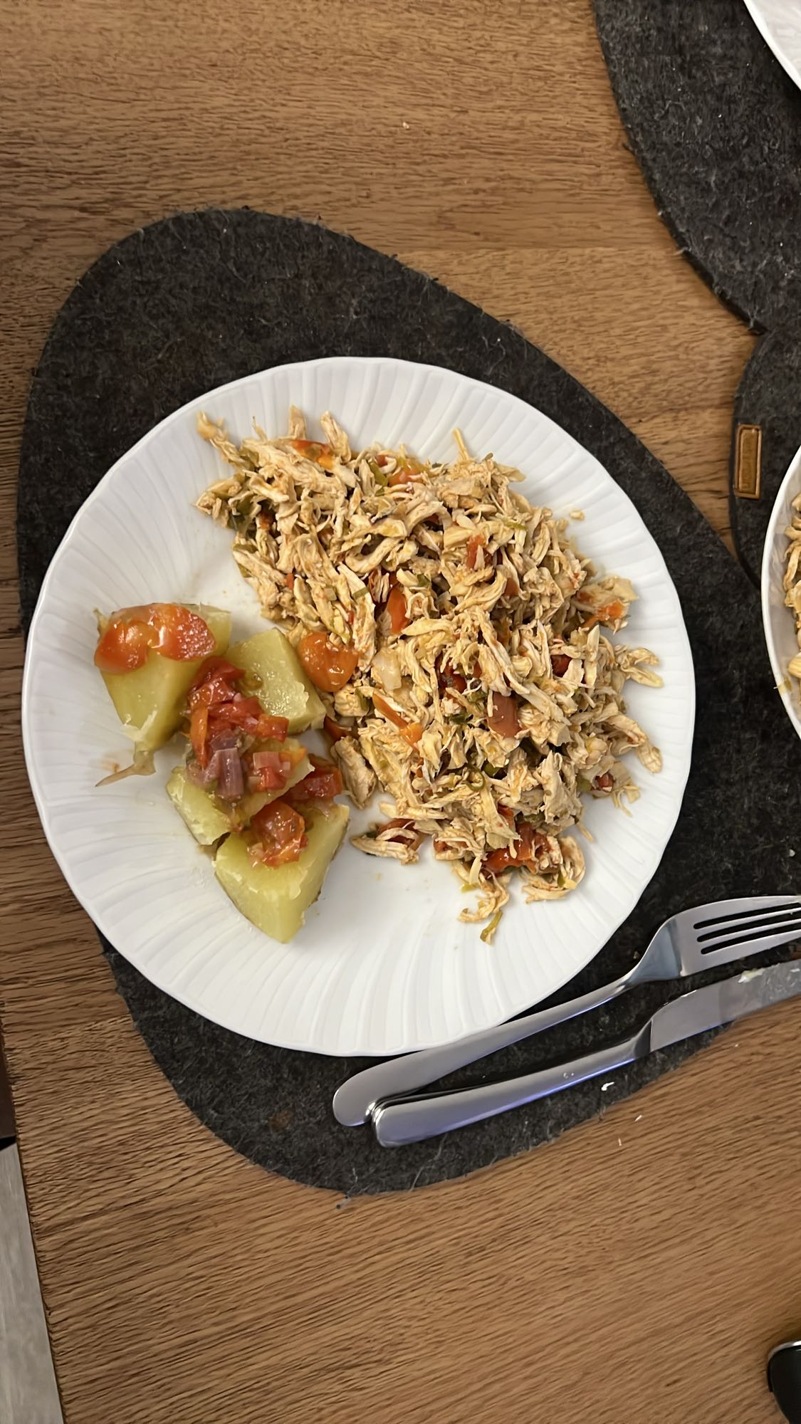 Pollo desmenuzado
