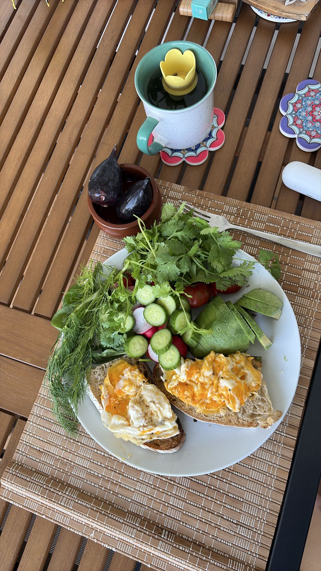 Egg Toast Veg Plate