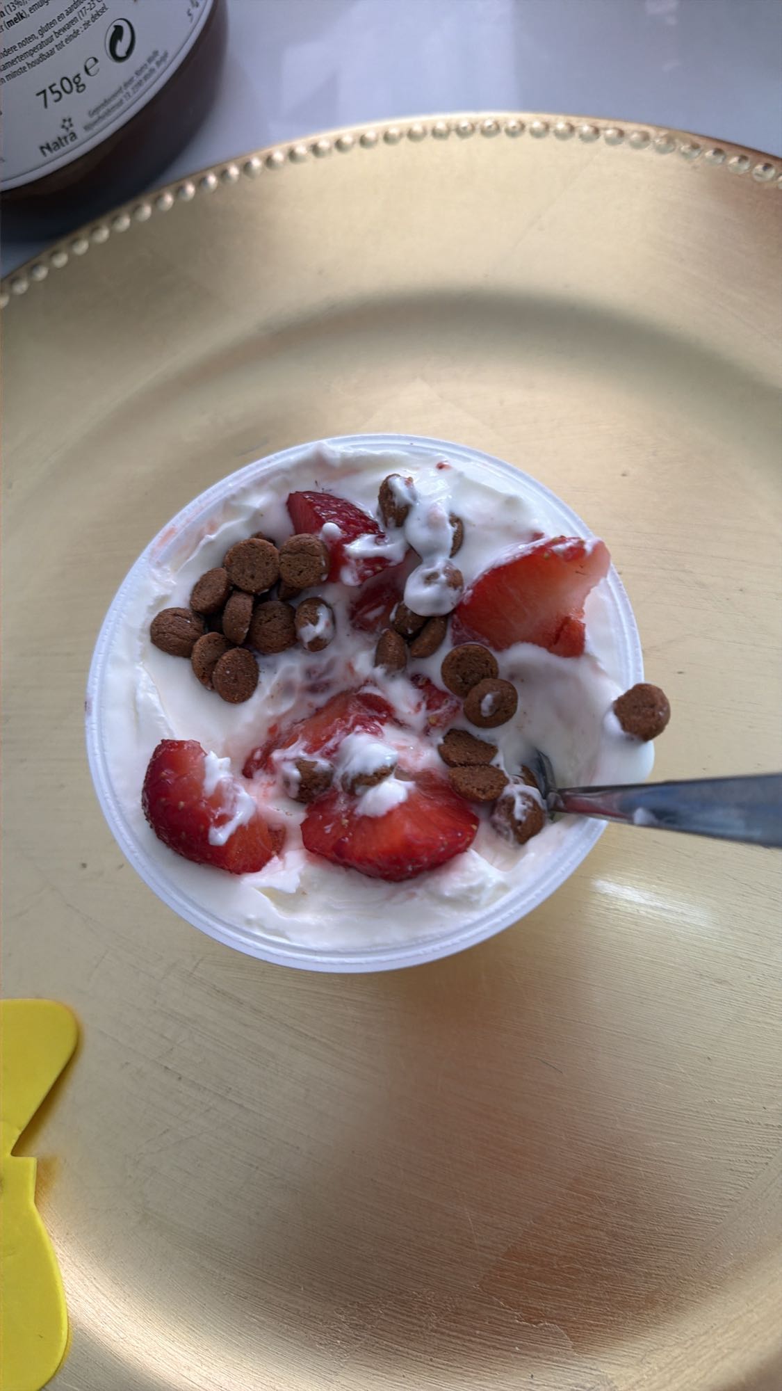 Yoghurt met aardbei
