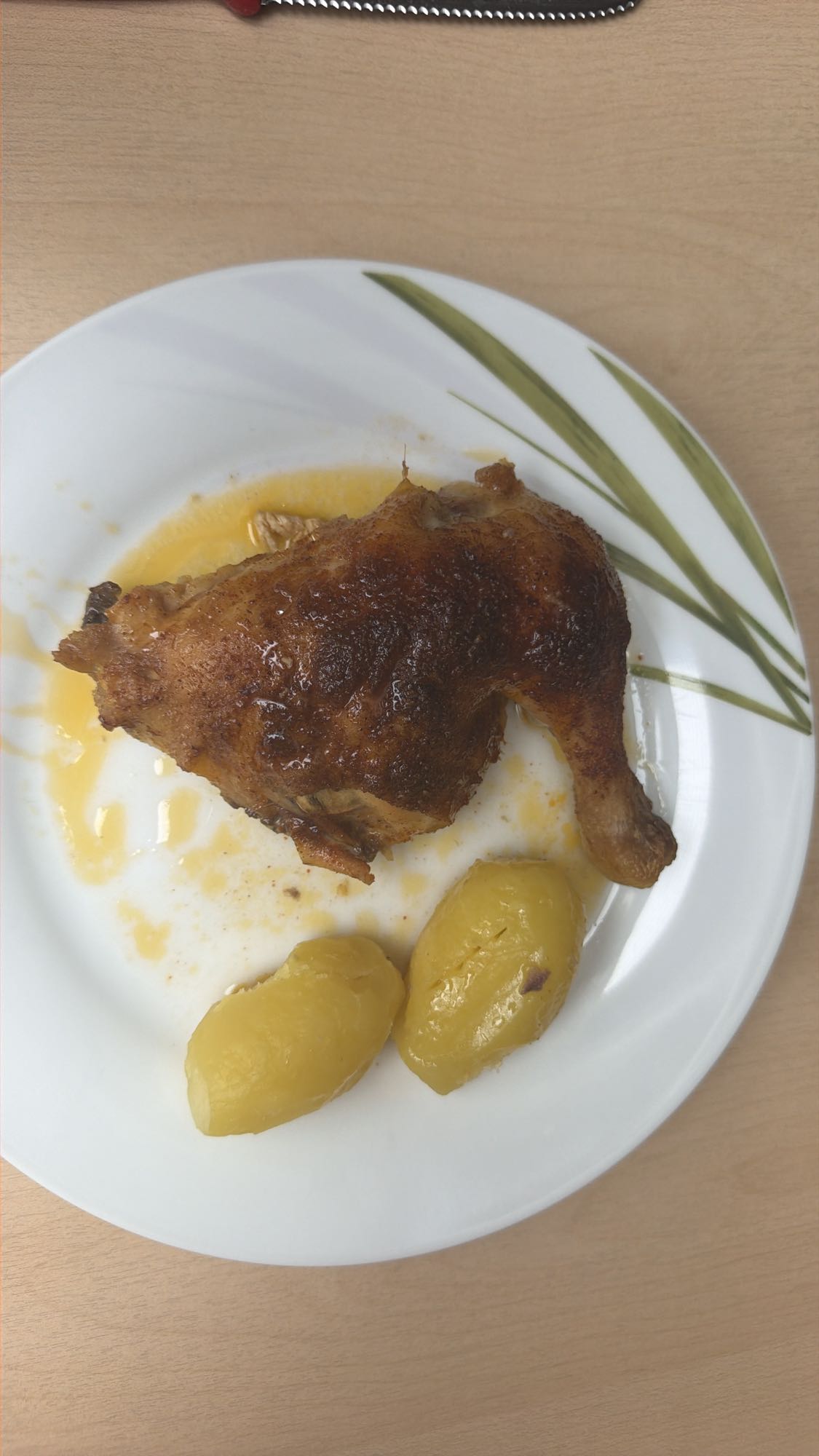 Hähnchenkeule mit Kartoffeln