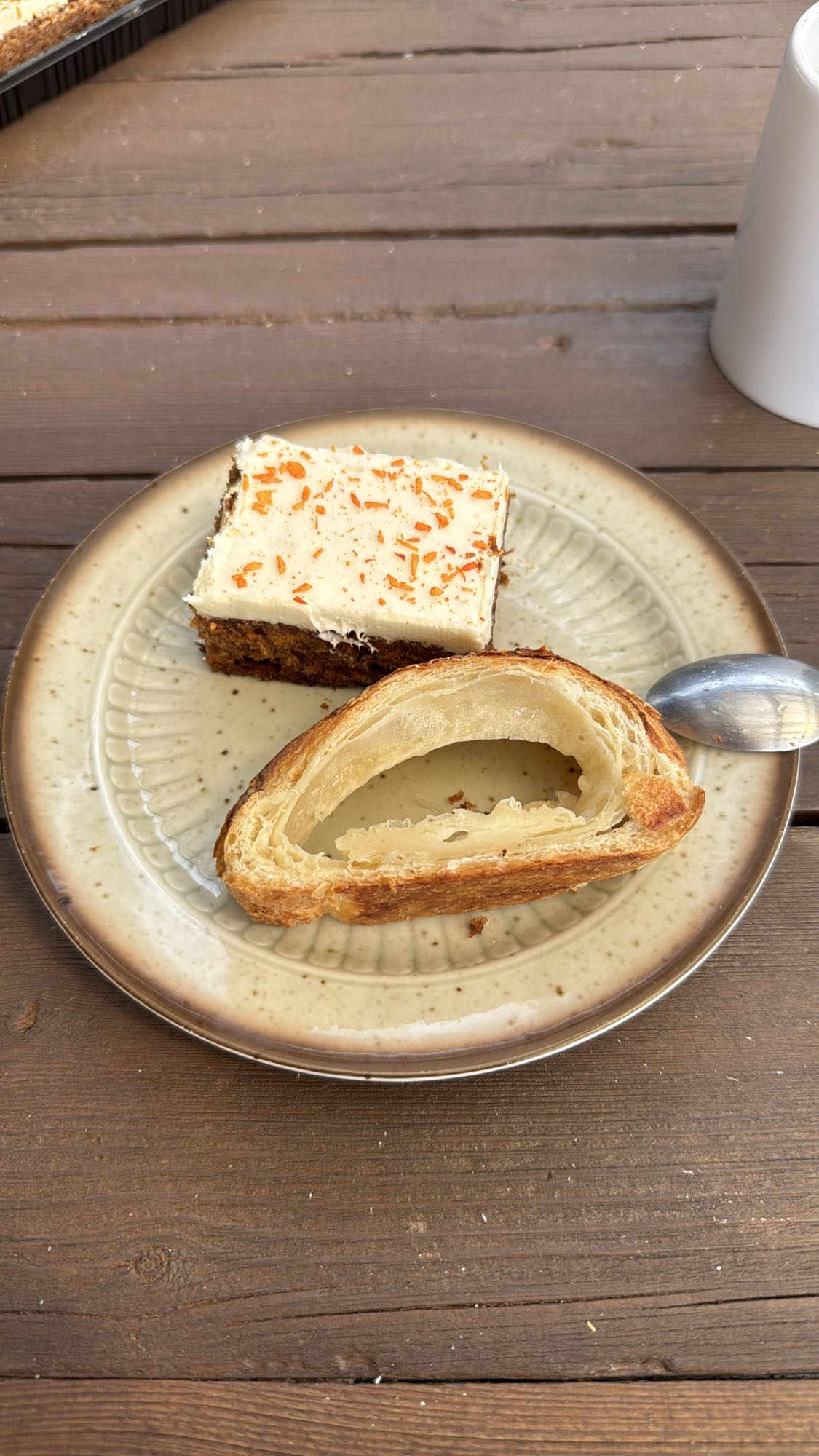 Carrot Cake and Croissant