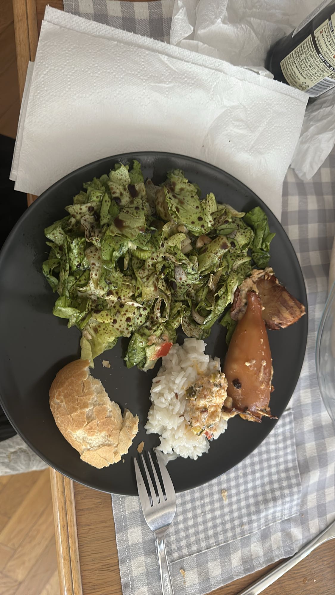 Pork Salad Rice Plate