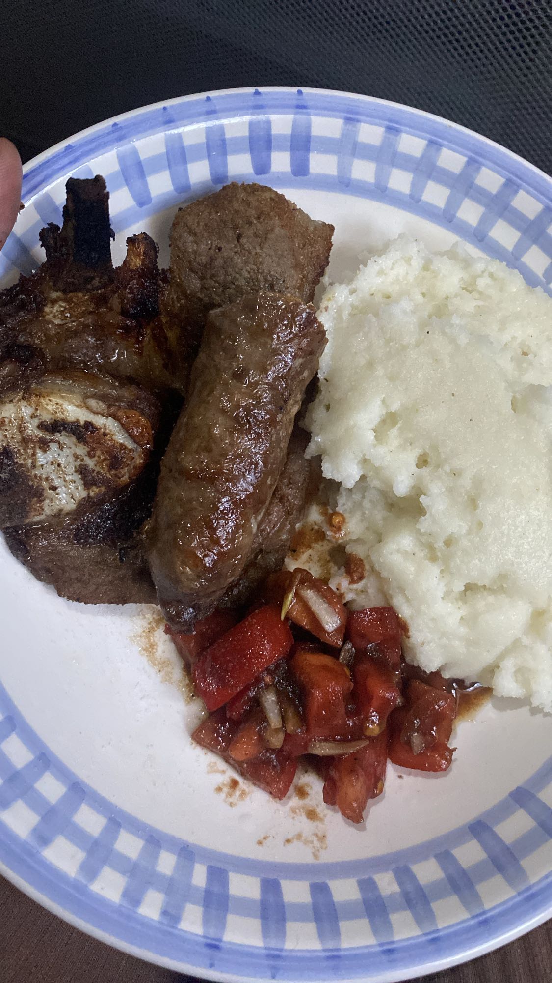 Ribs Sausage and Mash
