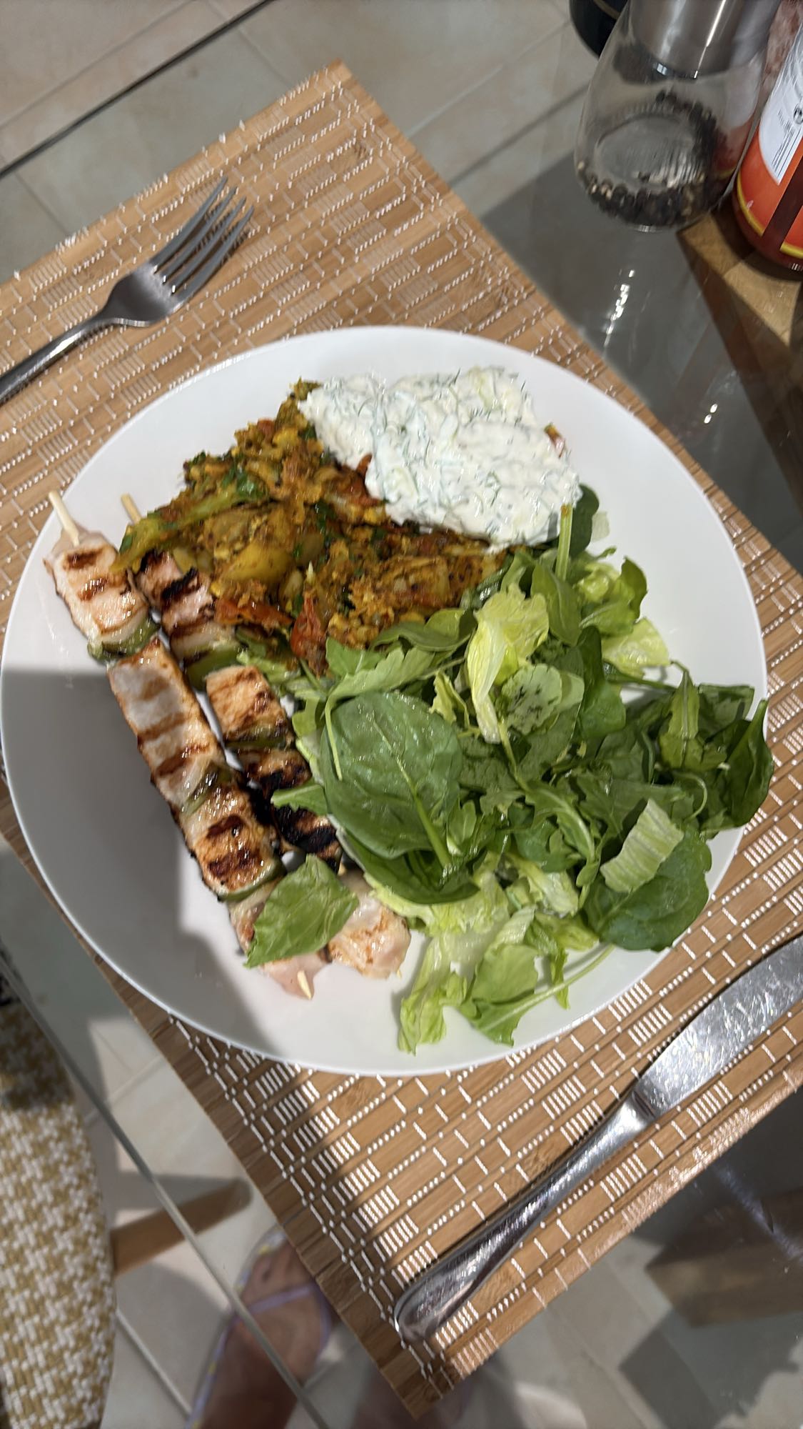 Chicken Skewers Plate