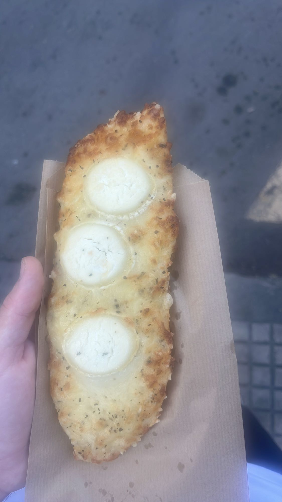 pan plano con queso