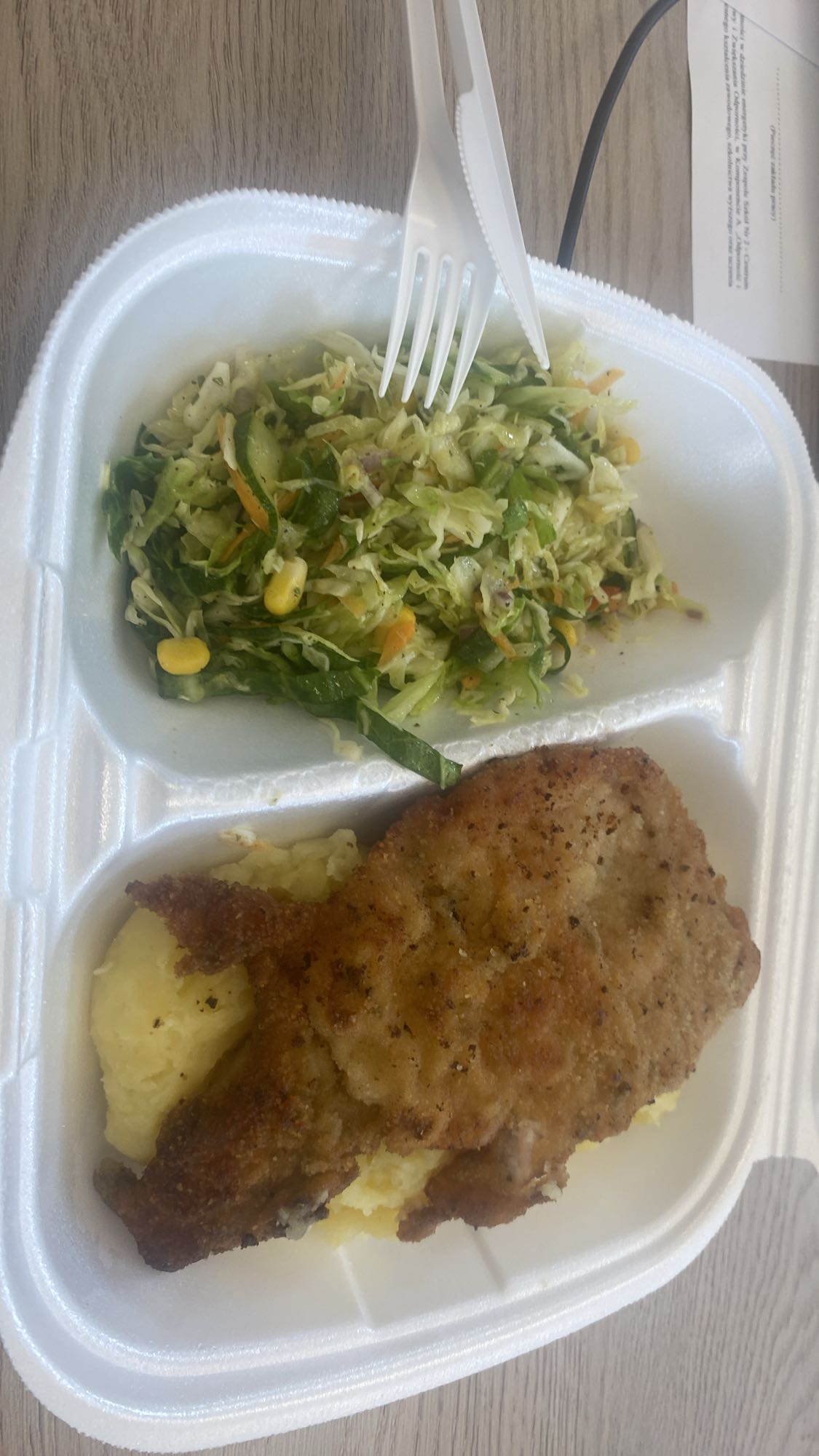 Kotlet z ziemniakami
