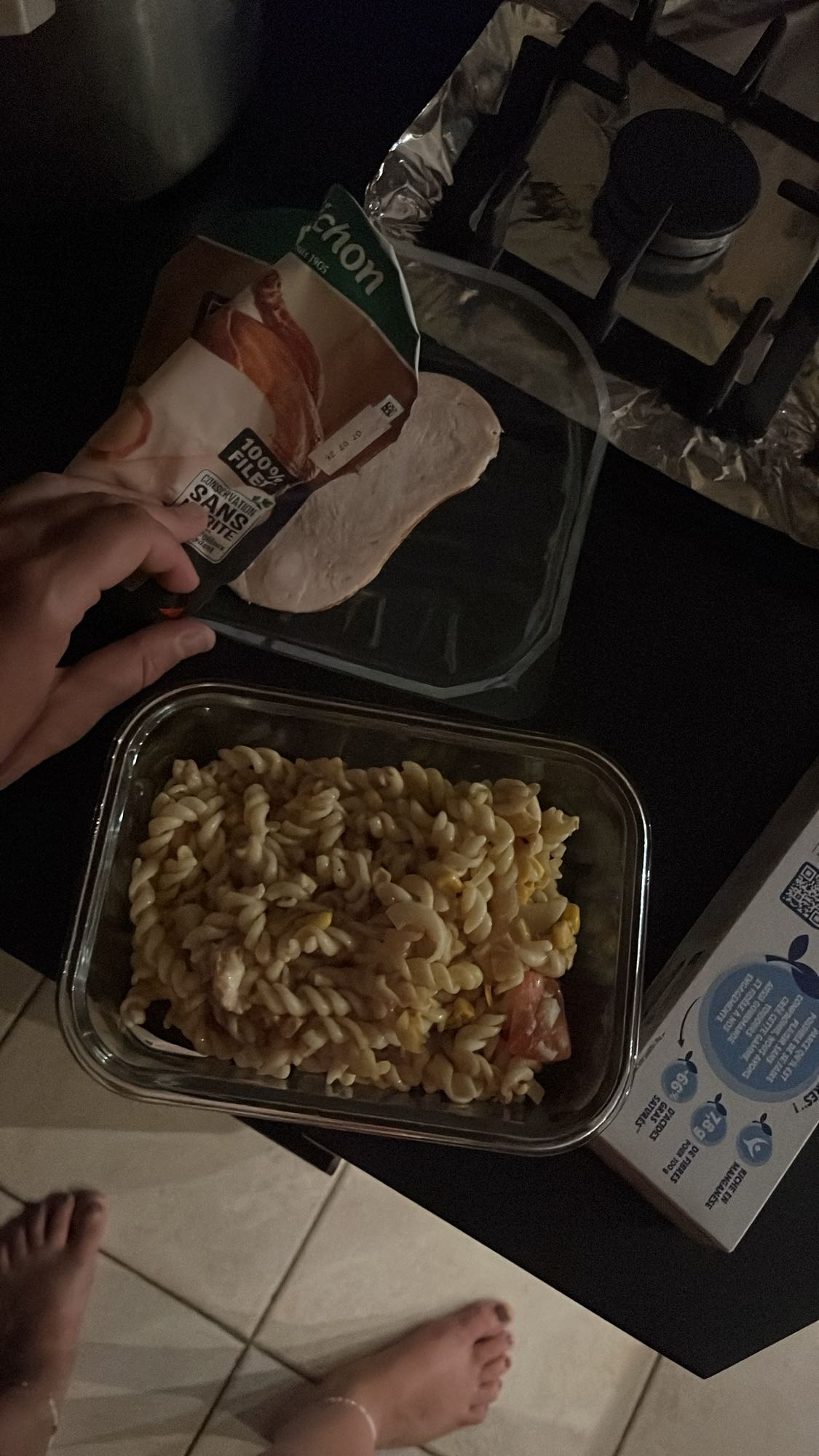 Salade de pâtes jambon