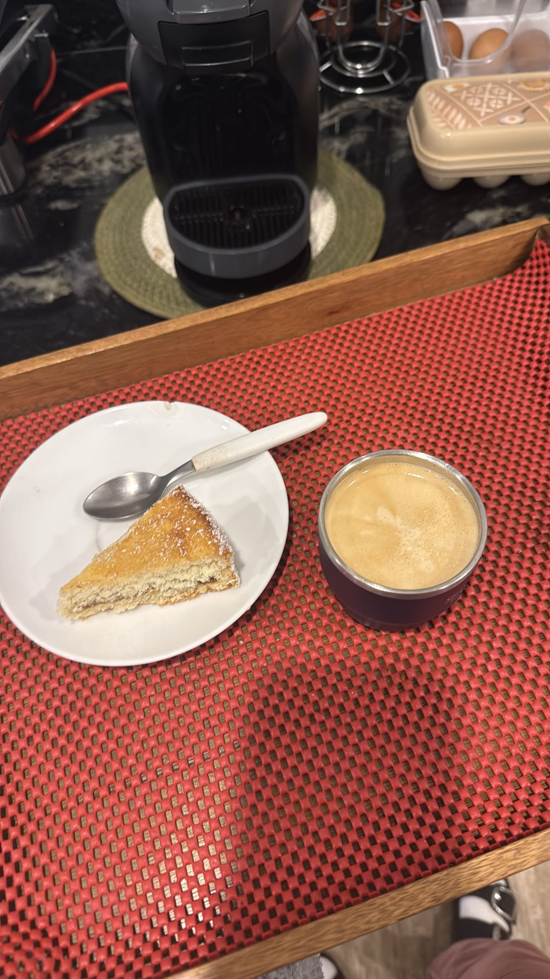 Cake Slice and Coffee