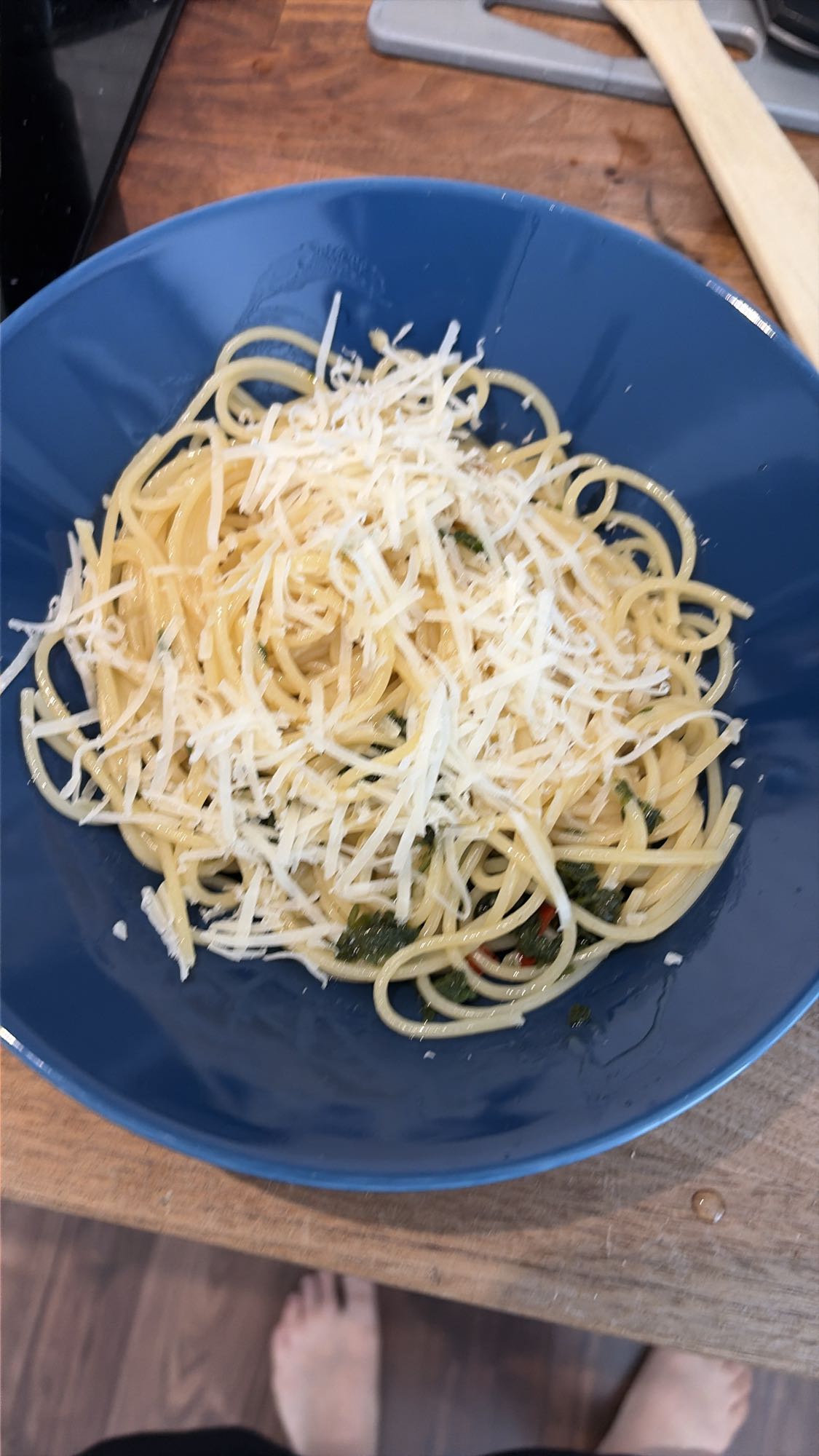 Spaghetti med ost