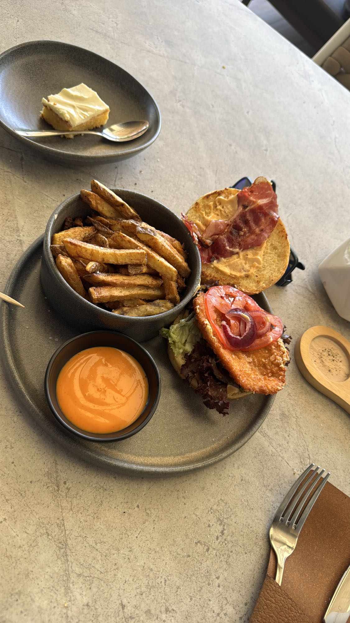 Chicken Burger Plate