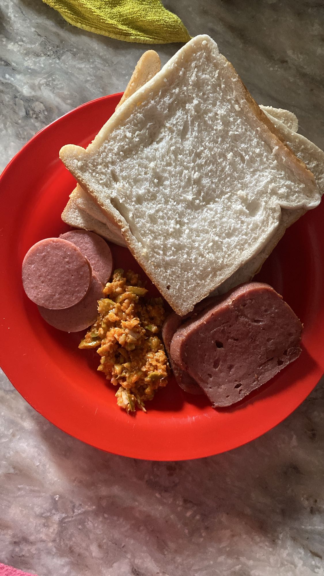 Bread and Sausage Plate