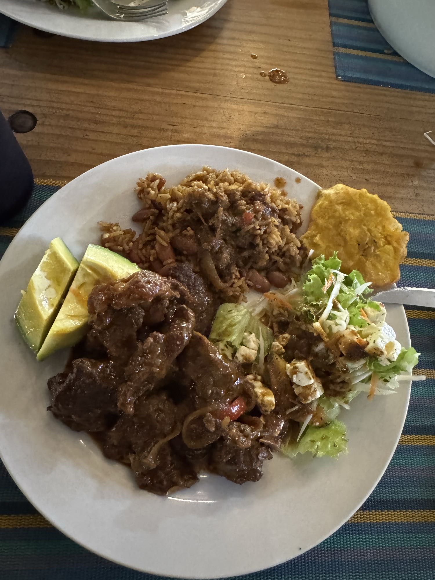 carne guisada con arroz