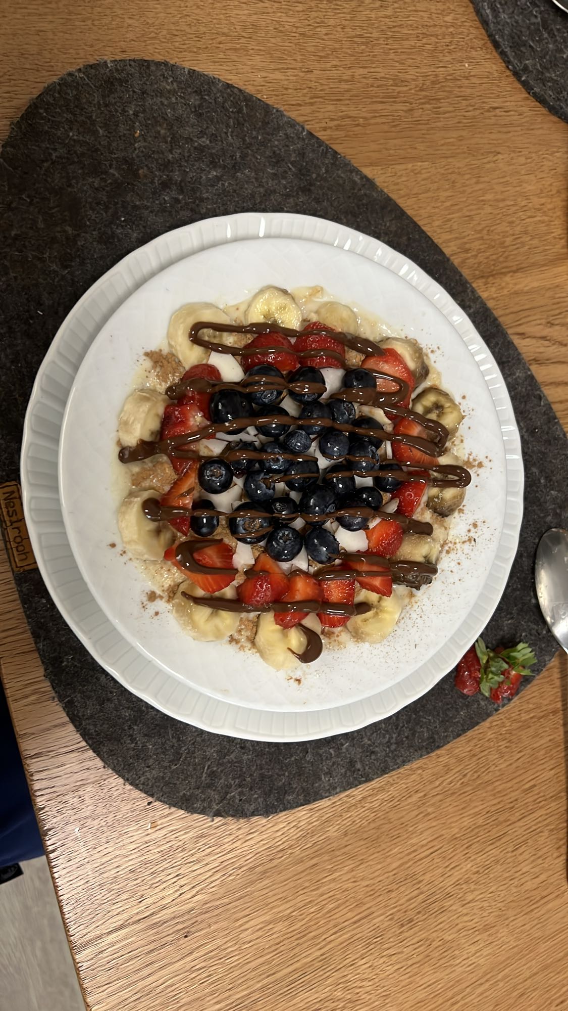 Porridge con frutta