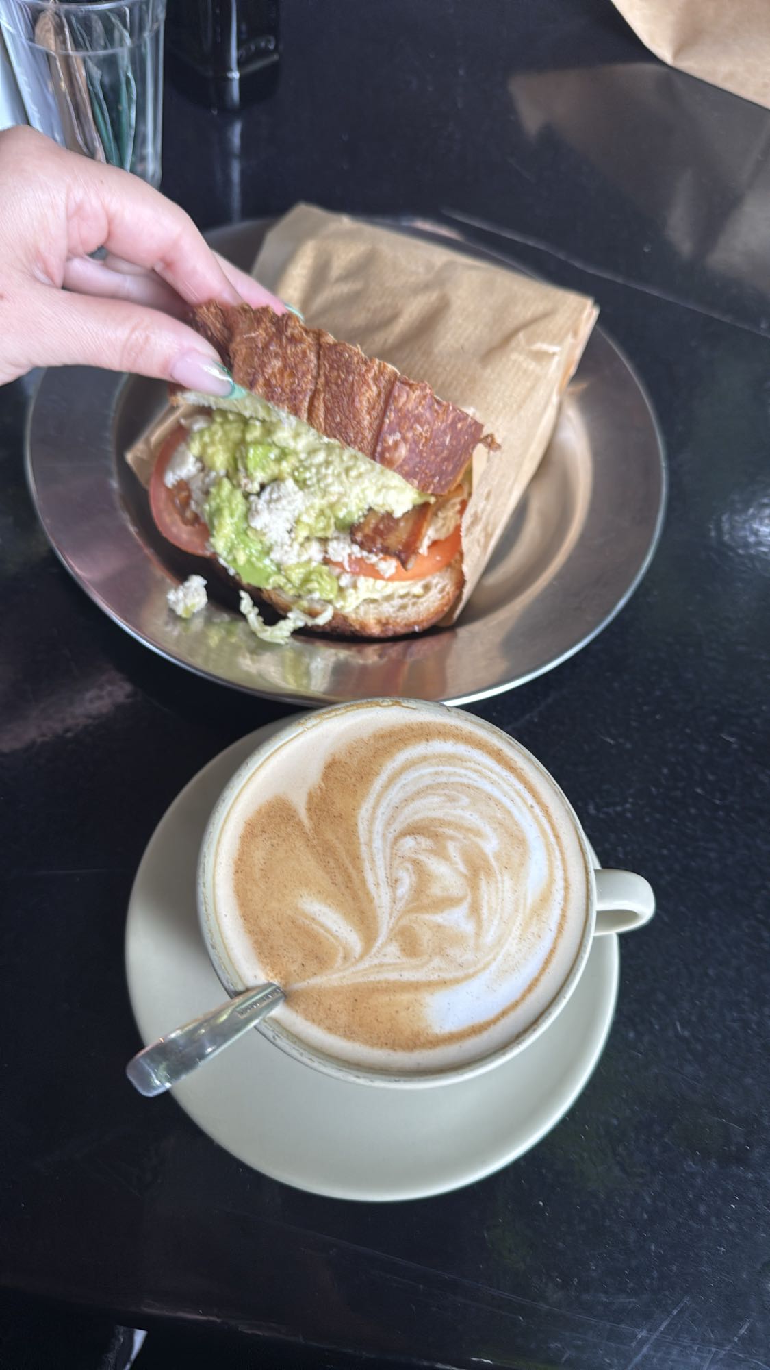 Avocado Bacon Sourdough Sandwich with Shredded Chicken